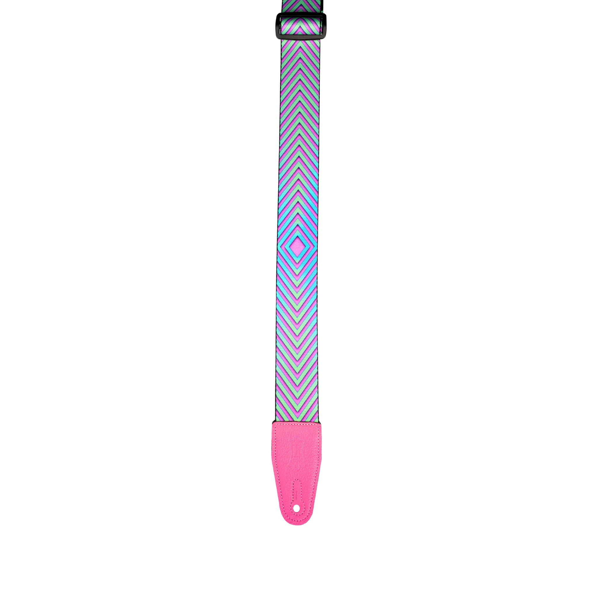 Levys Optical Illusion Guitar Strap, Hot Pink Distortion - Image 2