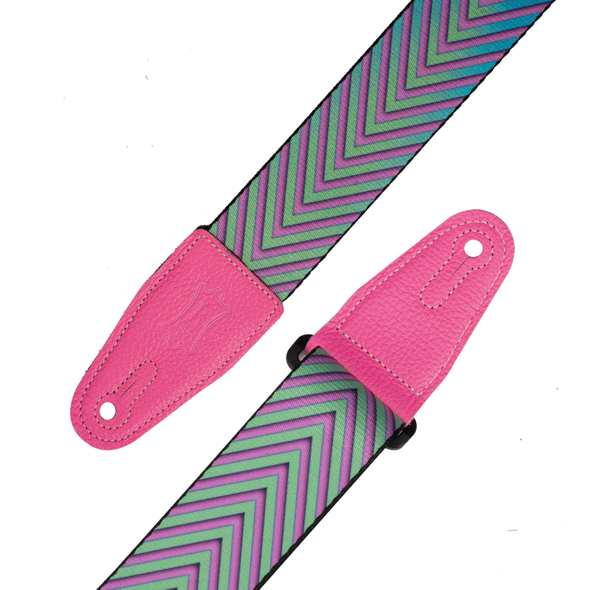 Levys Optical Illusion Guitar Strap, Hot Pink Distortion - Image 3