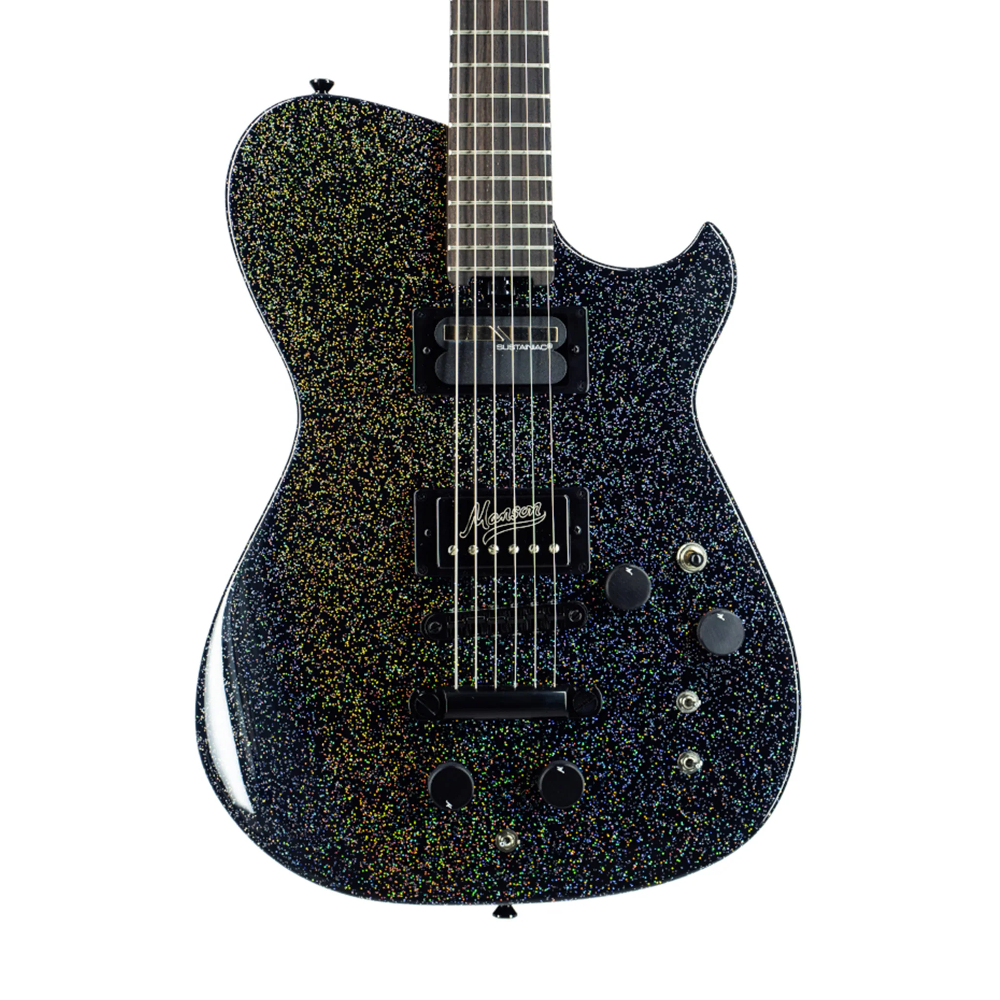 Manson Guitar Works MB-1 M-Series Sustainiac Fuzz Factory Electric Guitar, Night Sky Hollow Sparkle - Image 3