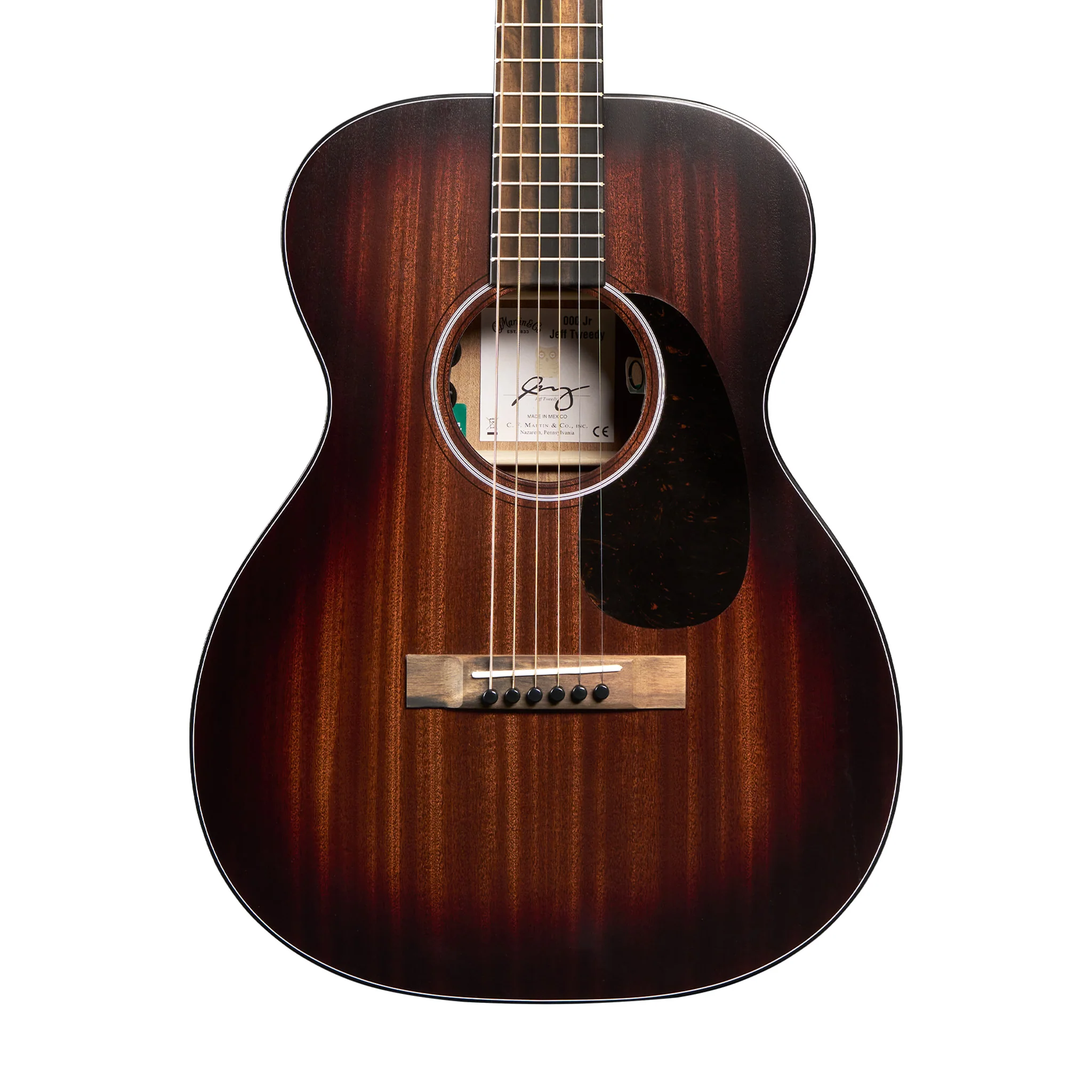 Martin 000 Jr E Jeff Tweedy Acoustic Guitar, Tweedy Burst - Image 4