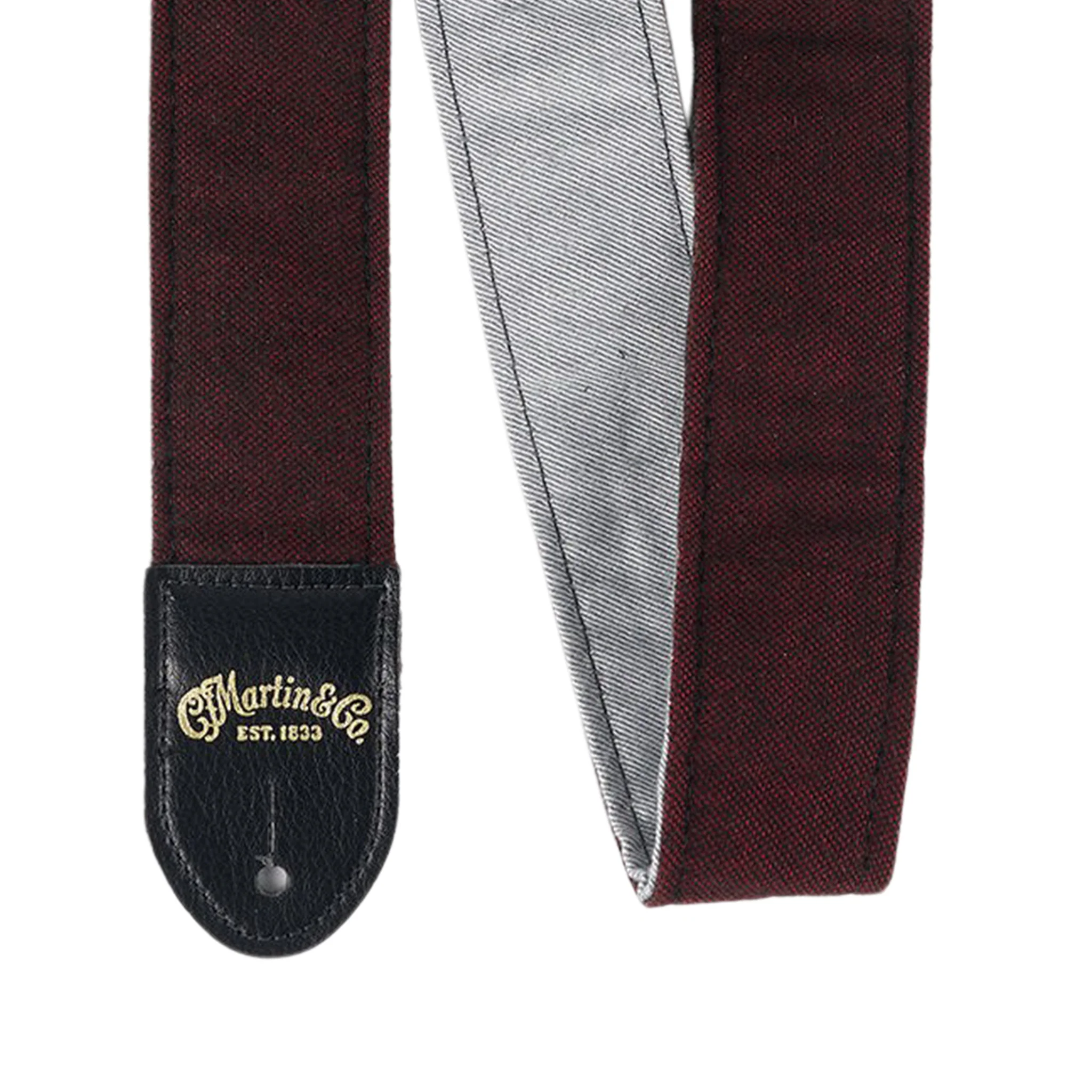 Martin 18A0149 Sea Wool Guitar Strap, Burgundy Tweed - Image 2