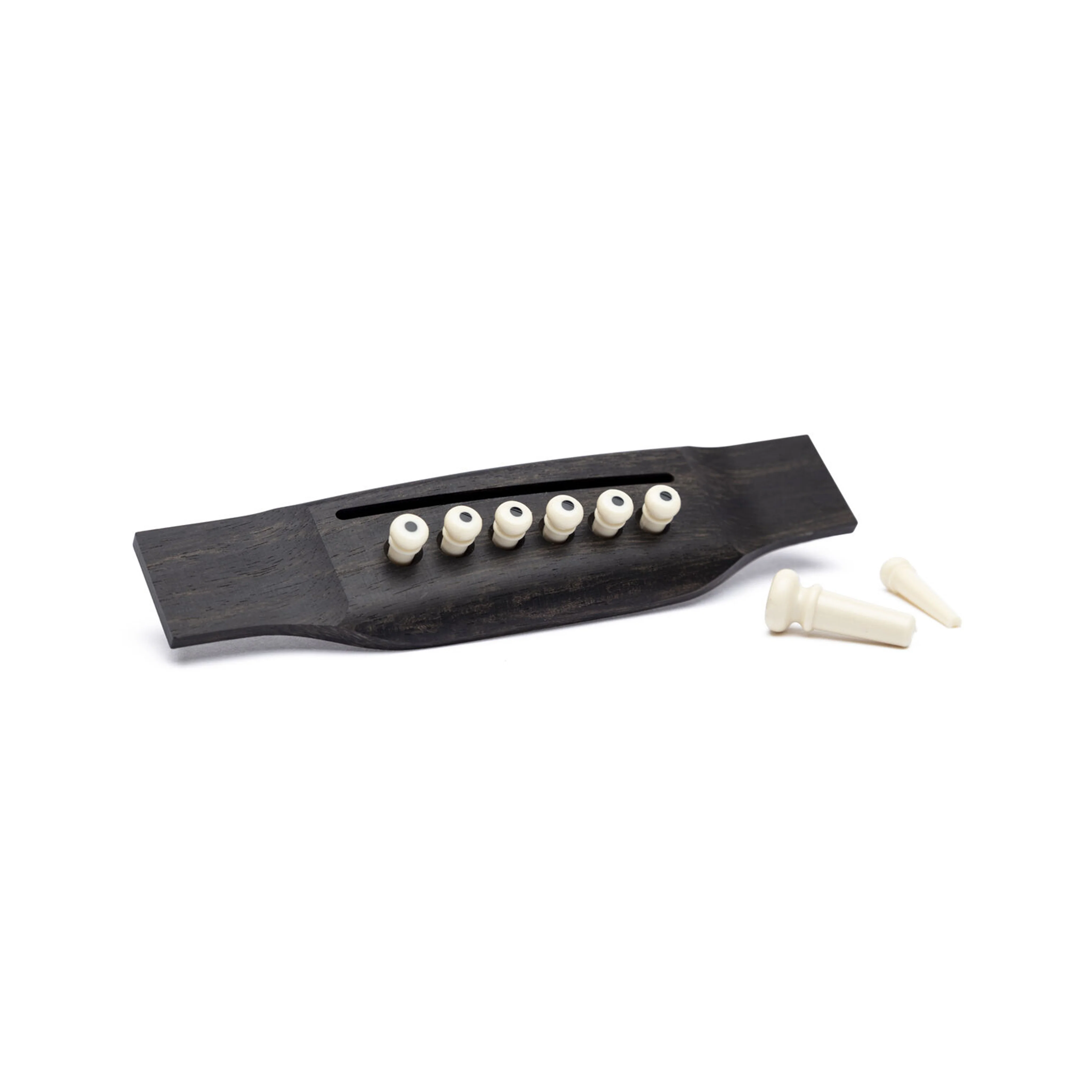 Martin 18APP28 Inlaid Bridge and Endpins, White/Black, Set of 8 - Image 2