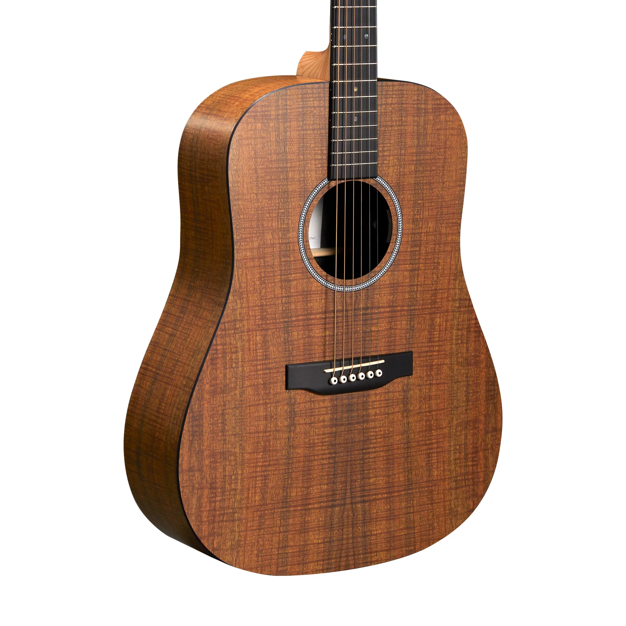 Martin D-X1E Koa Acoustic-Electric Guitar w/Bag, Figured Koa - Image 3