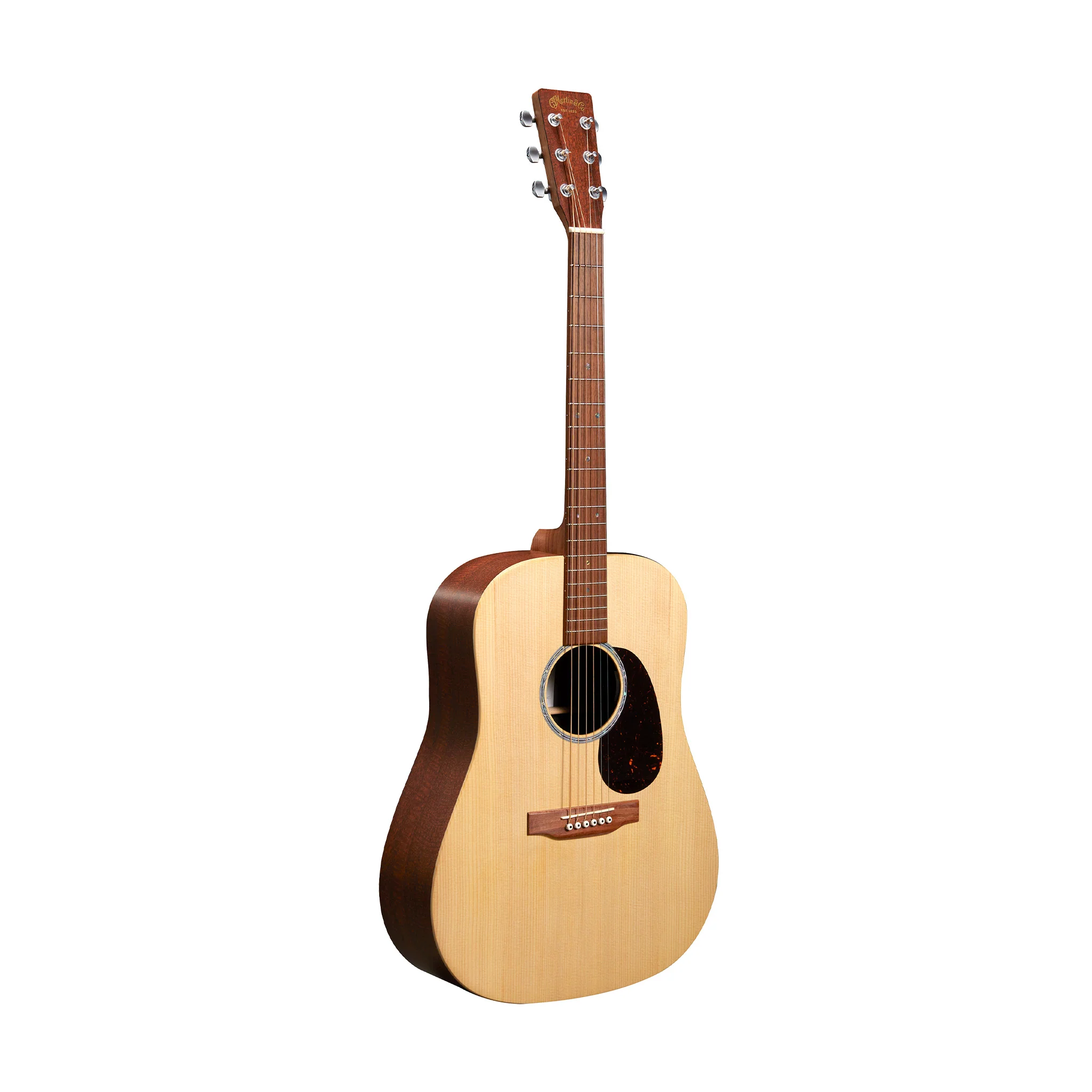 Martin D-X2E Dreadnought Acoustic-Electric Guitar w/Bag, Figured Mahogany Pattern - Image 3