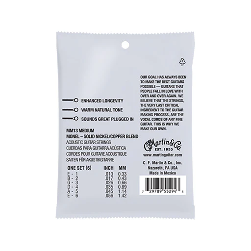 Martin MM13 Retro Acoustic Guitar Strings, Medium, 13-56 - Image 2
