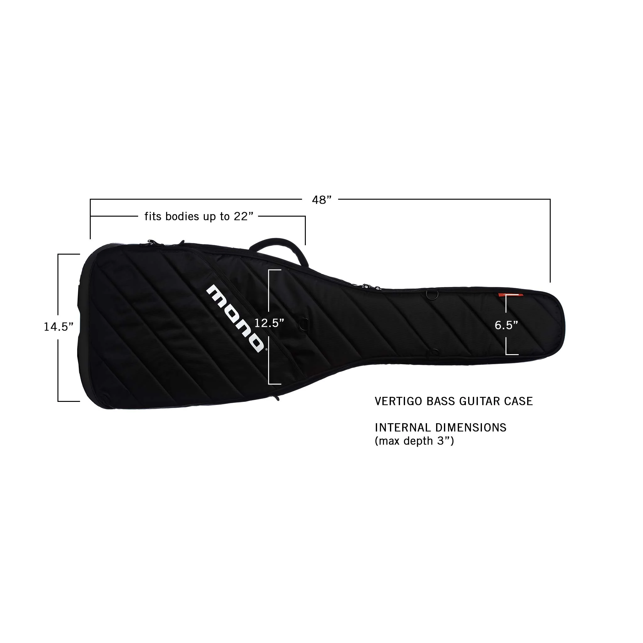 MONO Vertigo Bass Guitar Case, Black - Image 6