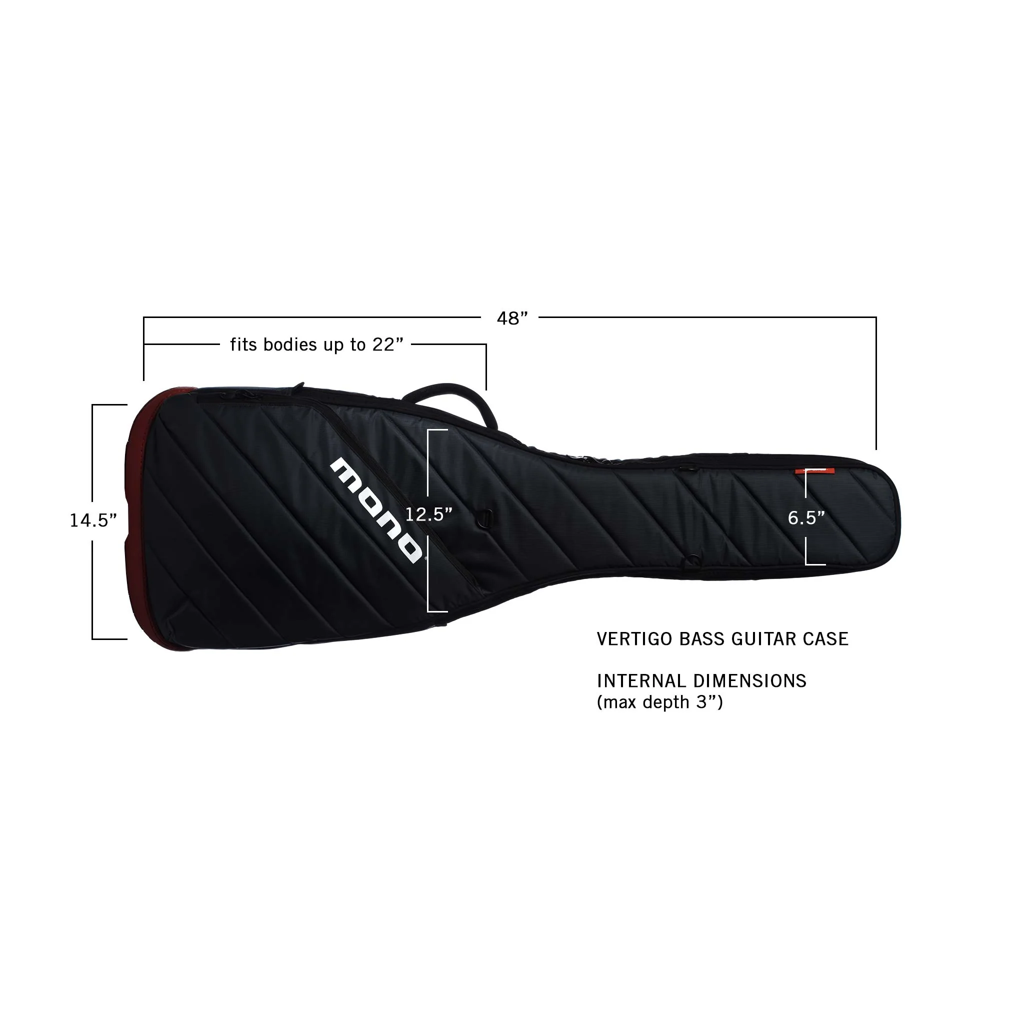MONO Vertigo Bass Guitar Case, Grey - Image 6