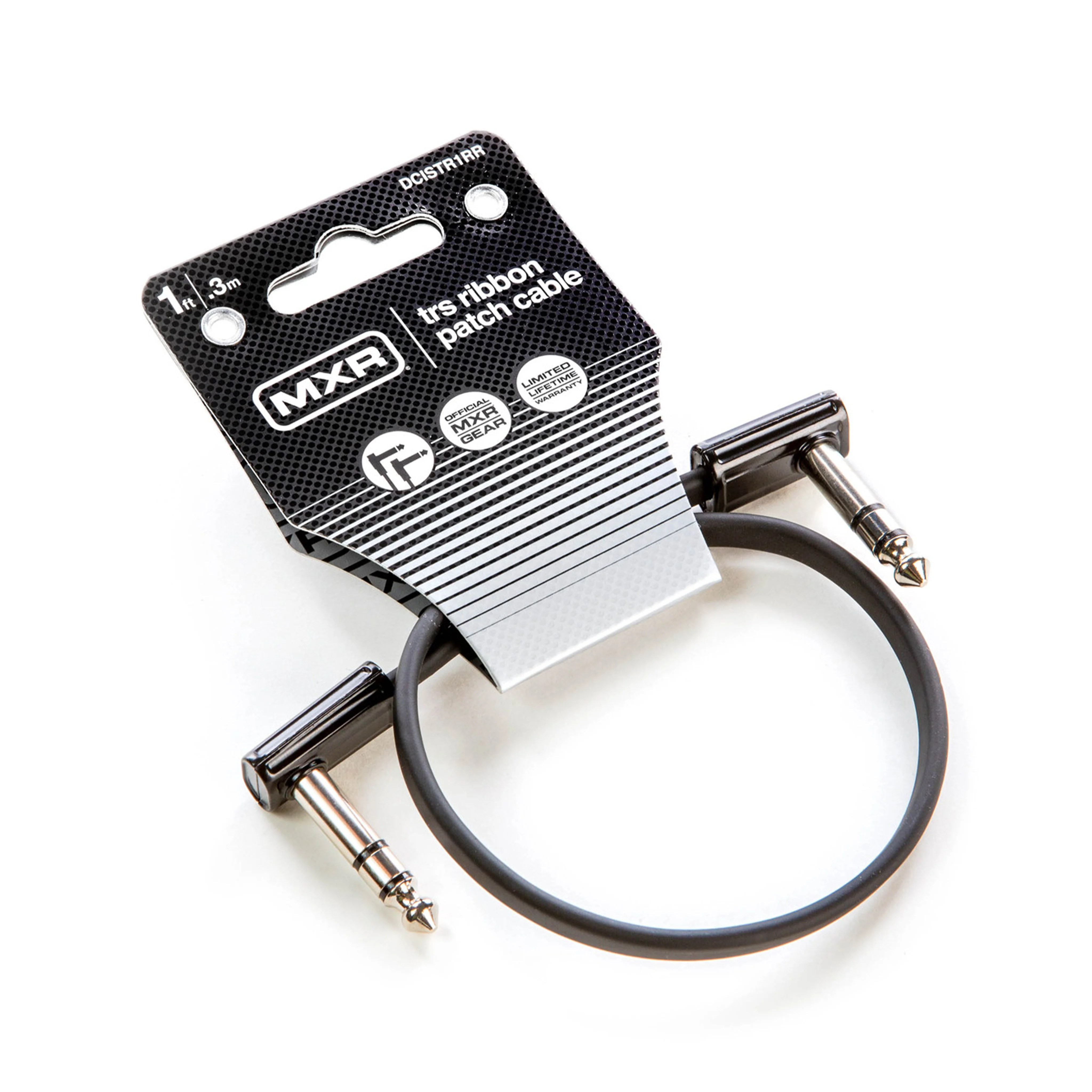 MXR DCISTR1RR 1-foot Right Angle to Right Angle Ribbon Stereo Patch Cable - Image 3