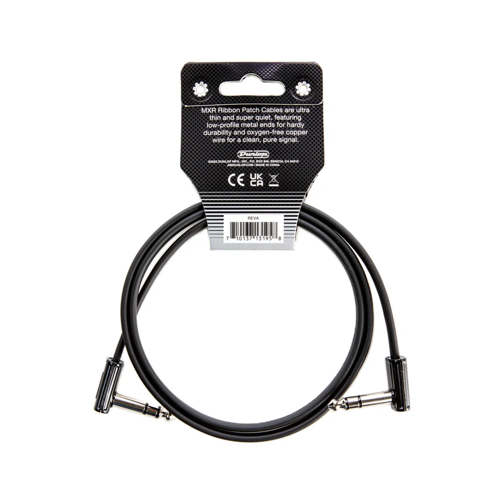 MXR DCISTR3RR 3-foot Right Angle to Right Angle Ribbon Stereo Patch Cable - Image 2