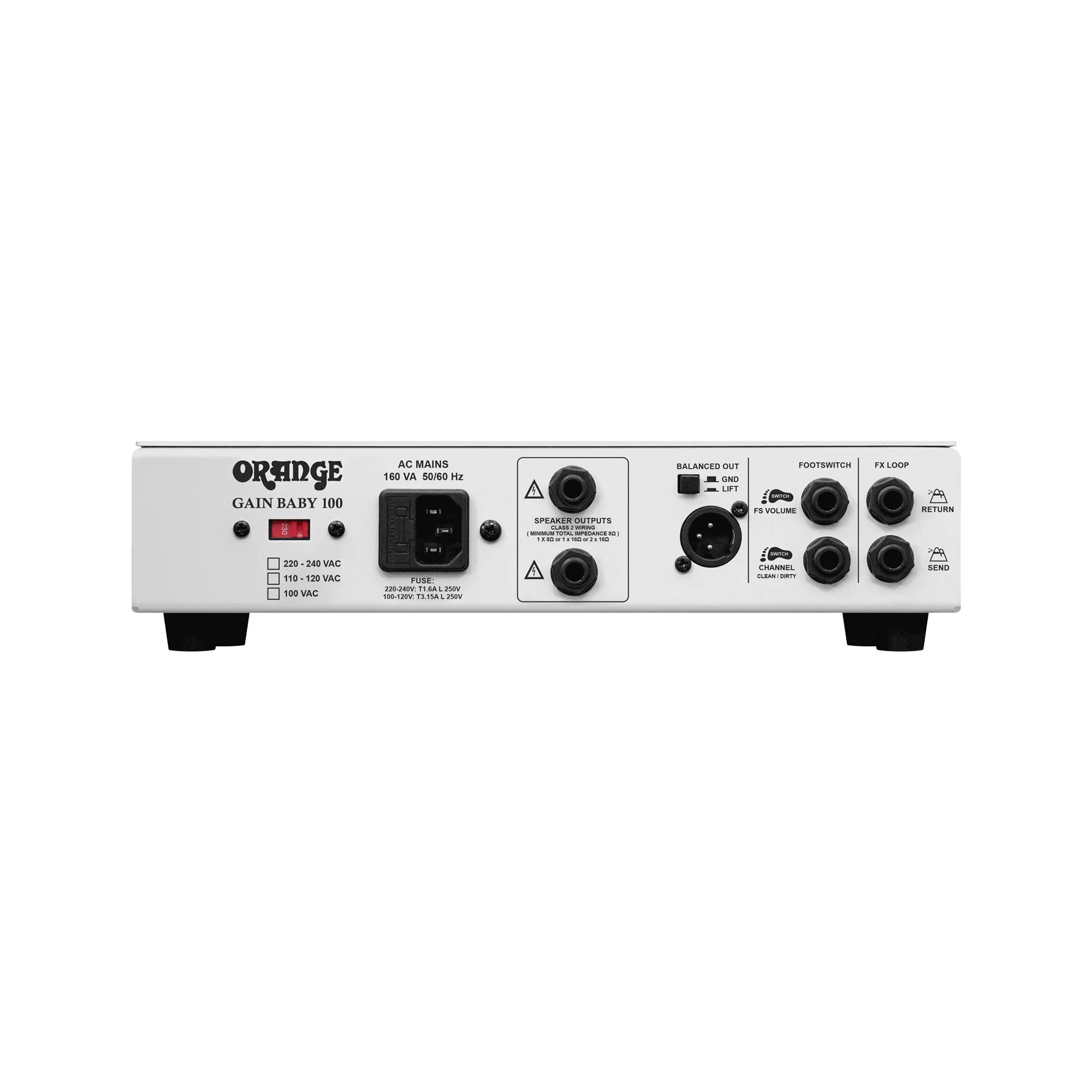 Orange Gain Baby 100 100W Twin Channel Guitar Amp Head w/FX loop - Image 4