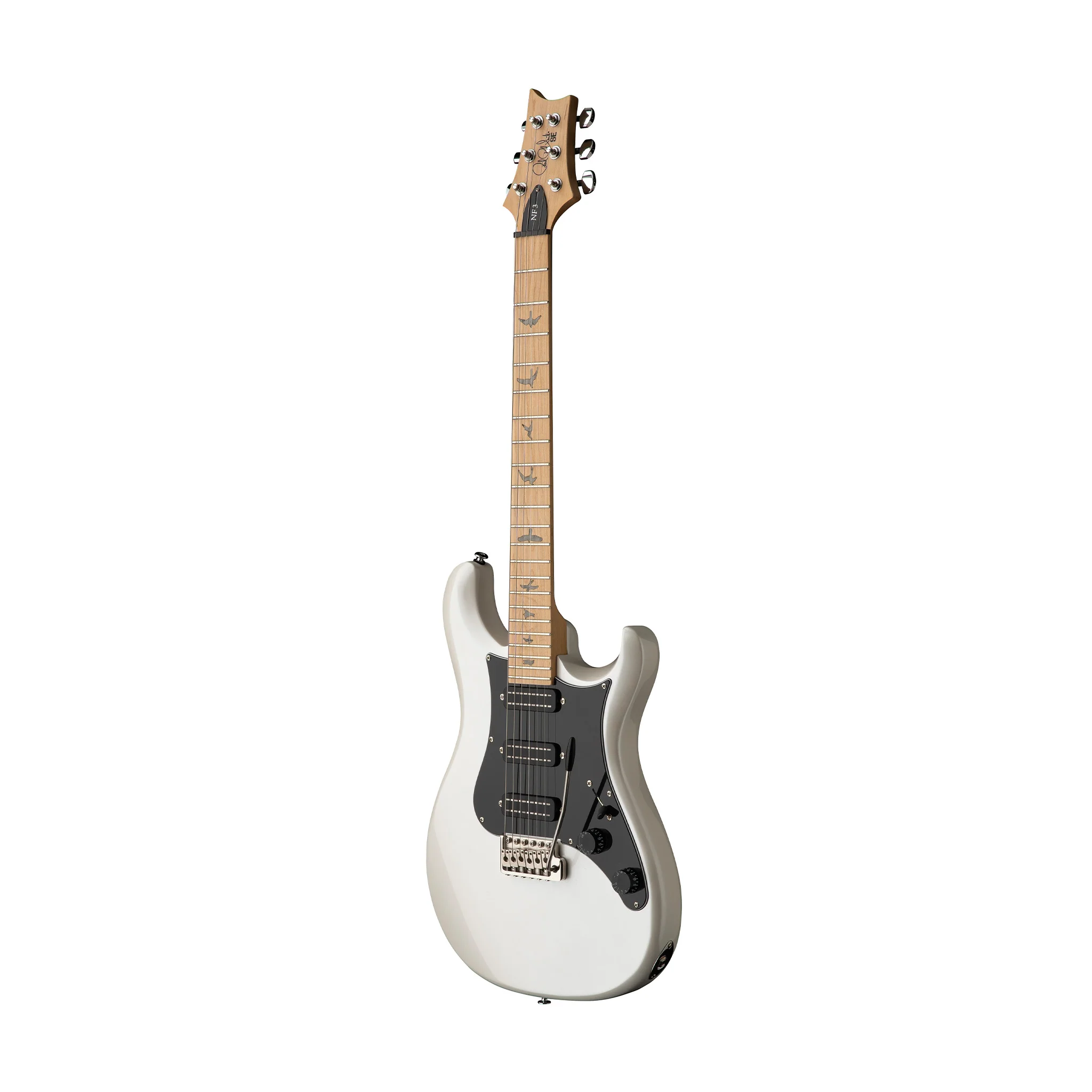 PRS SE NF3 Electric Guitar w/Bag, Maple FB, Pearl White - Image 3
