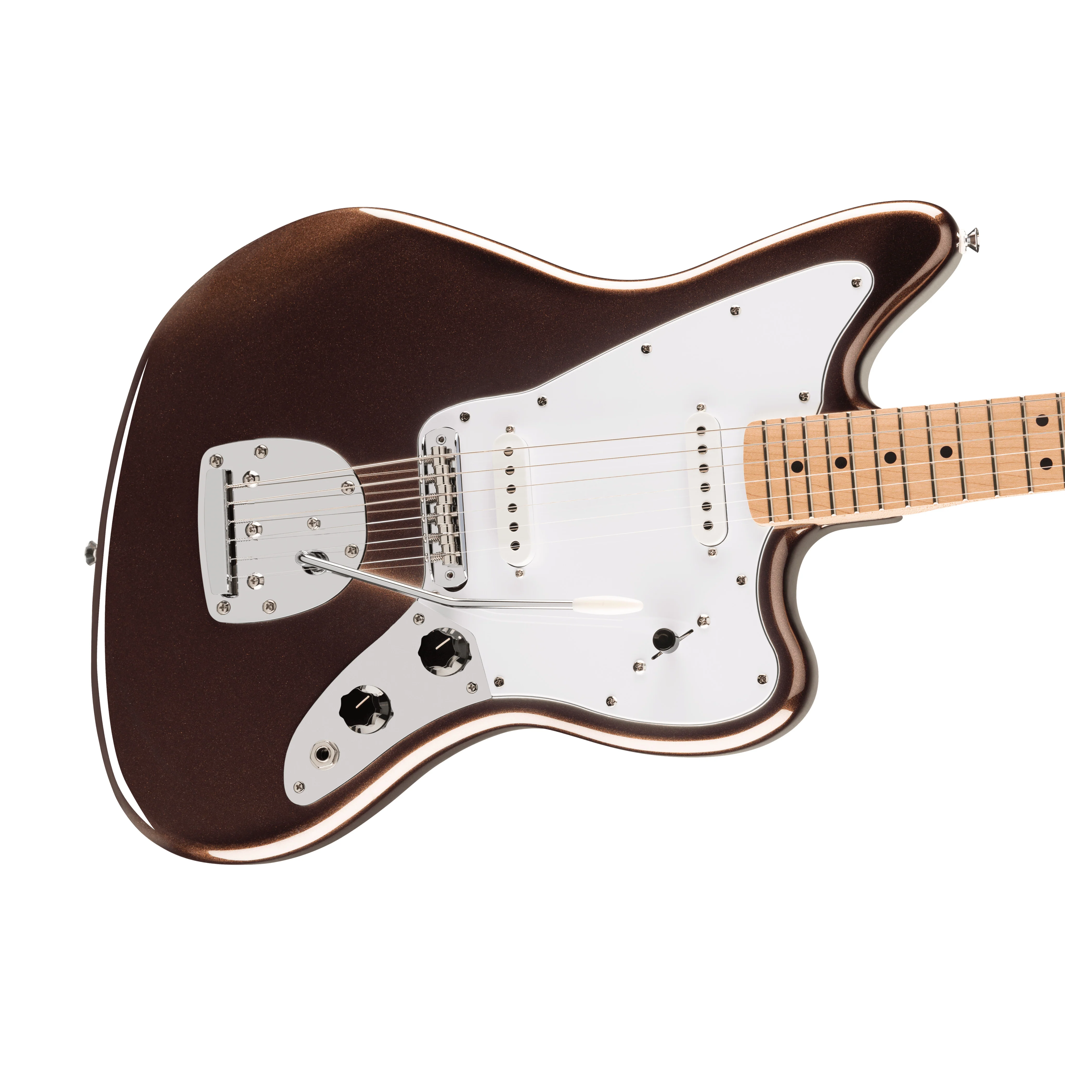 Squier Affinity Series Jaguar Electric Guitar, Maple FB, Mystic Metallic Brown - Image 3