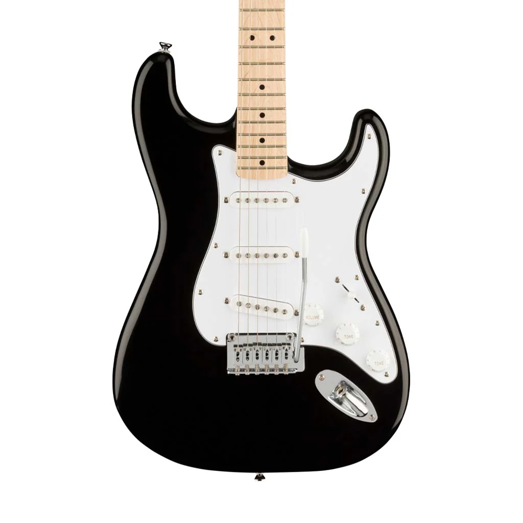 Squier Affinity Series Stratocaster Electric Guitar, Maple FB, Black - Image 3