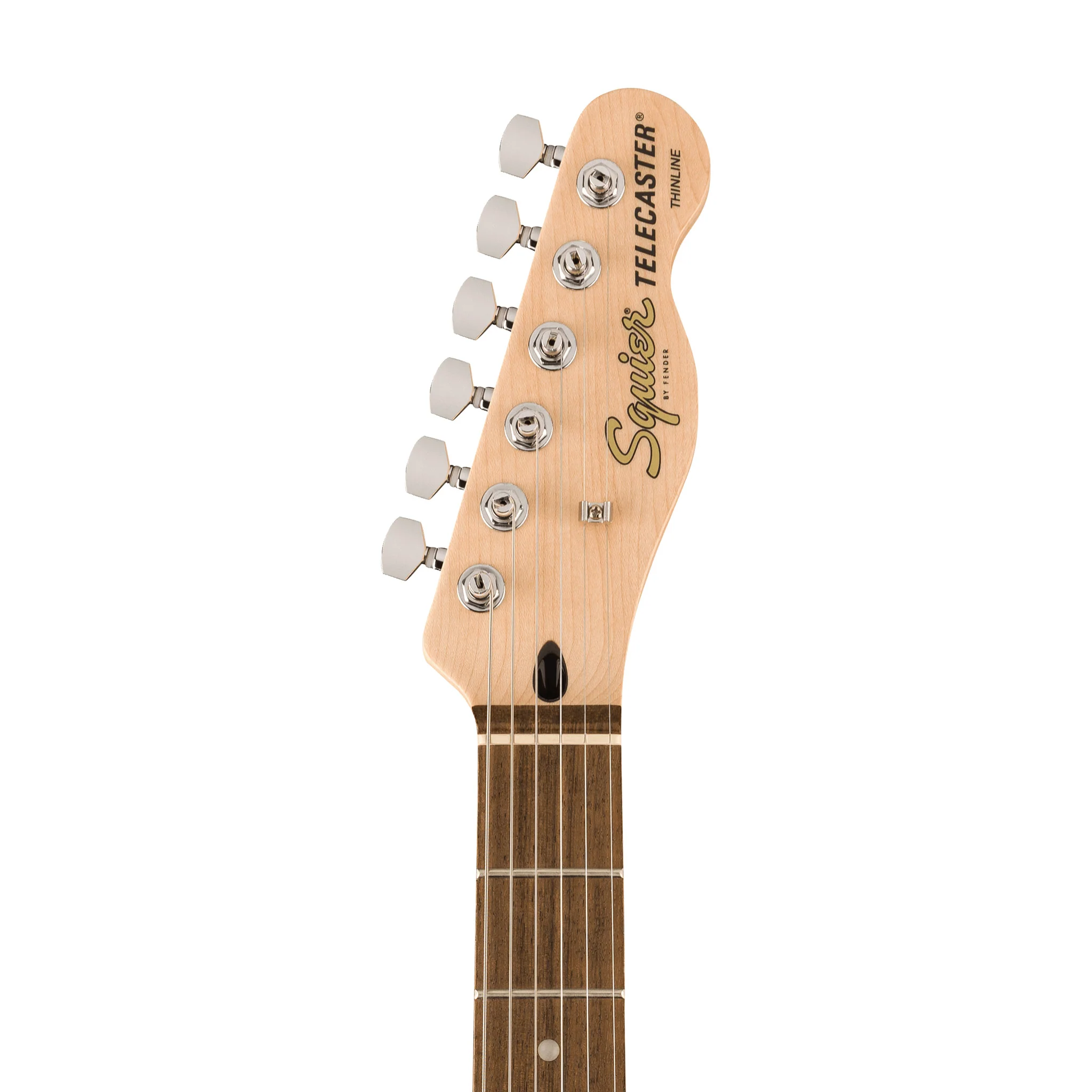 Squier Affinity Series Telecaster Thinline Electric Guitar, Laurel FB, Olympic White - Image 6