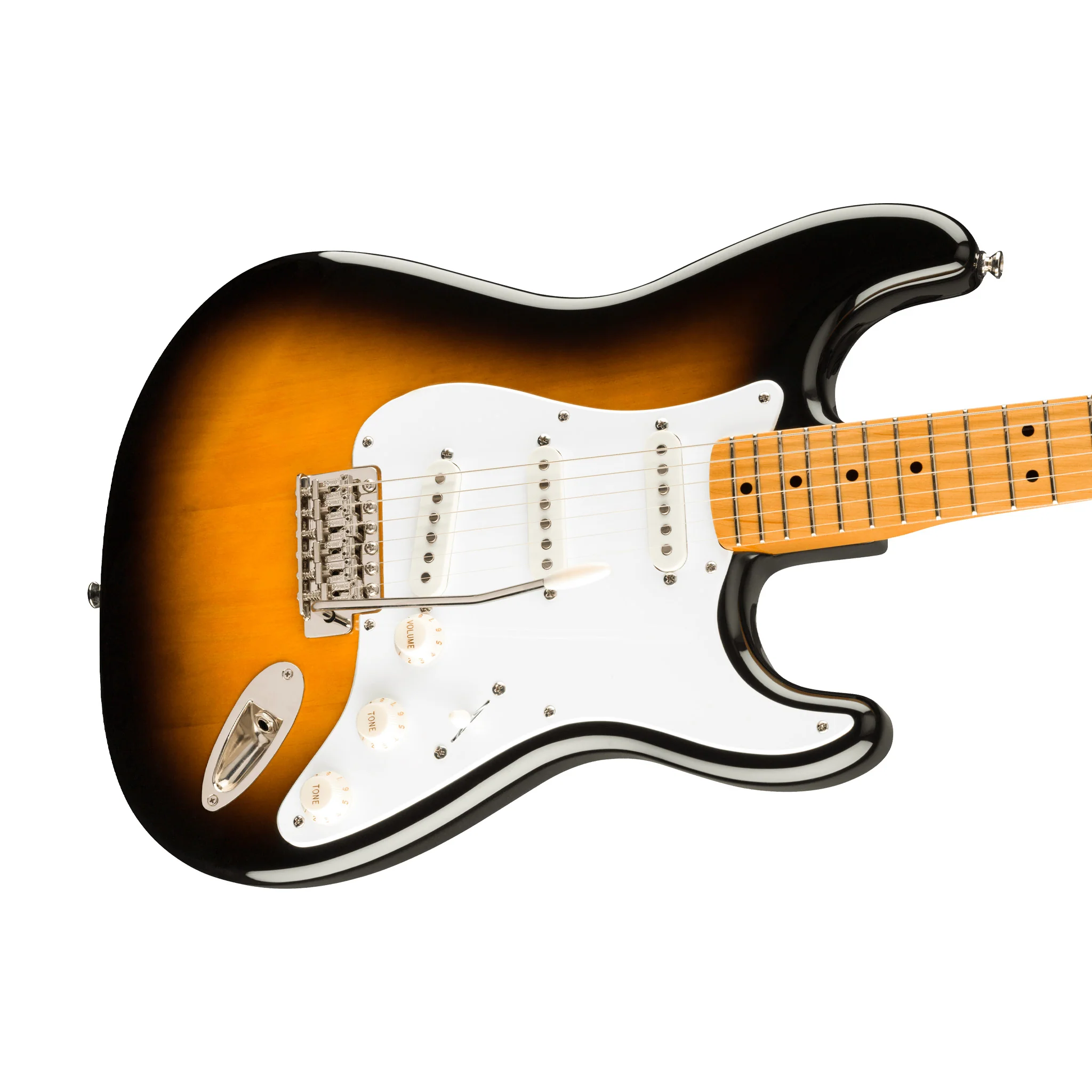 Squier Classic Vibe 50s Stratocaster Electric Guitar, Maple FB, 2-Tone Sunburst - Image 5