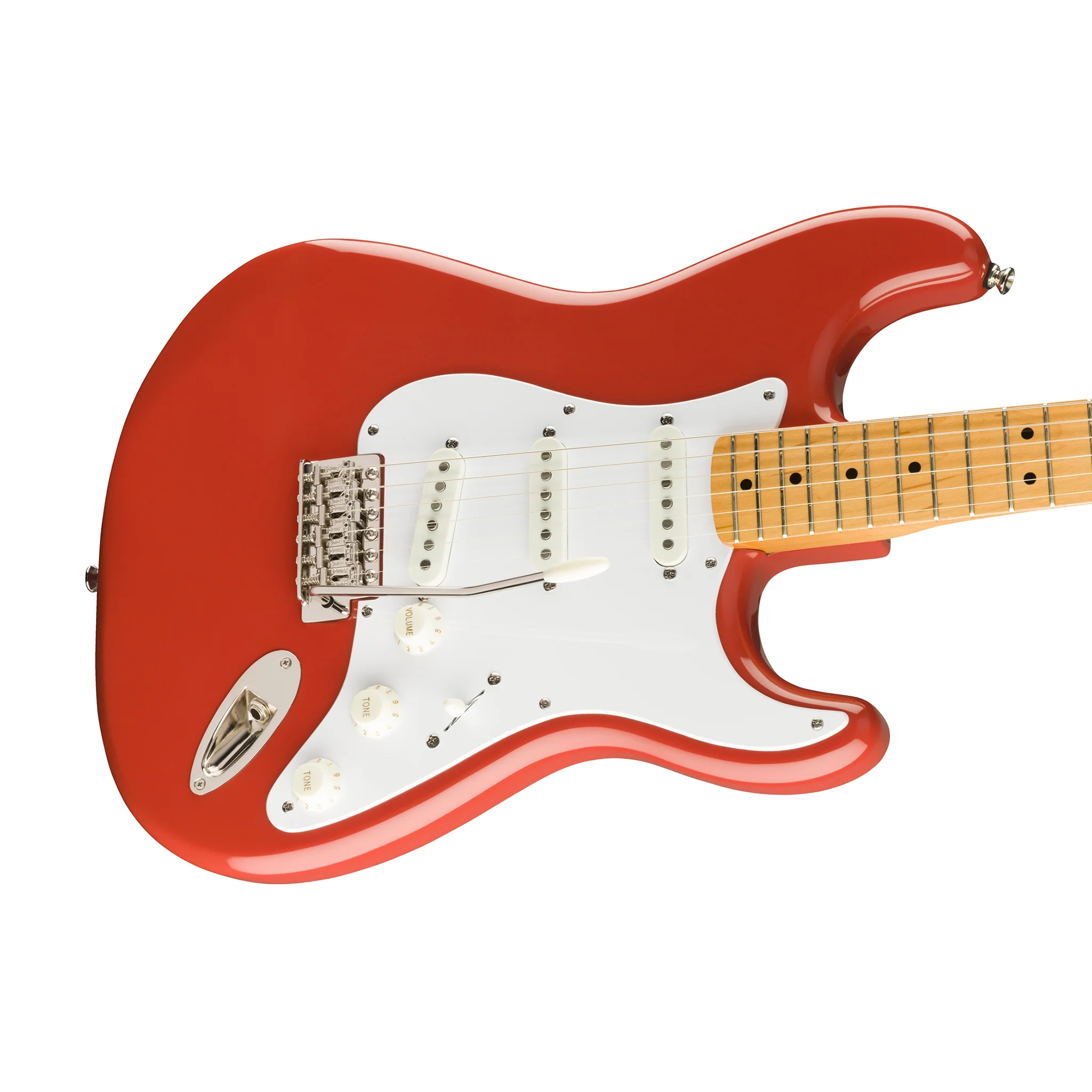 Squier Classic Vibe 50s Stratocaster Electric Guitar, Maple FB, Fiesta Red - Image 3