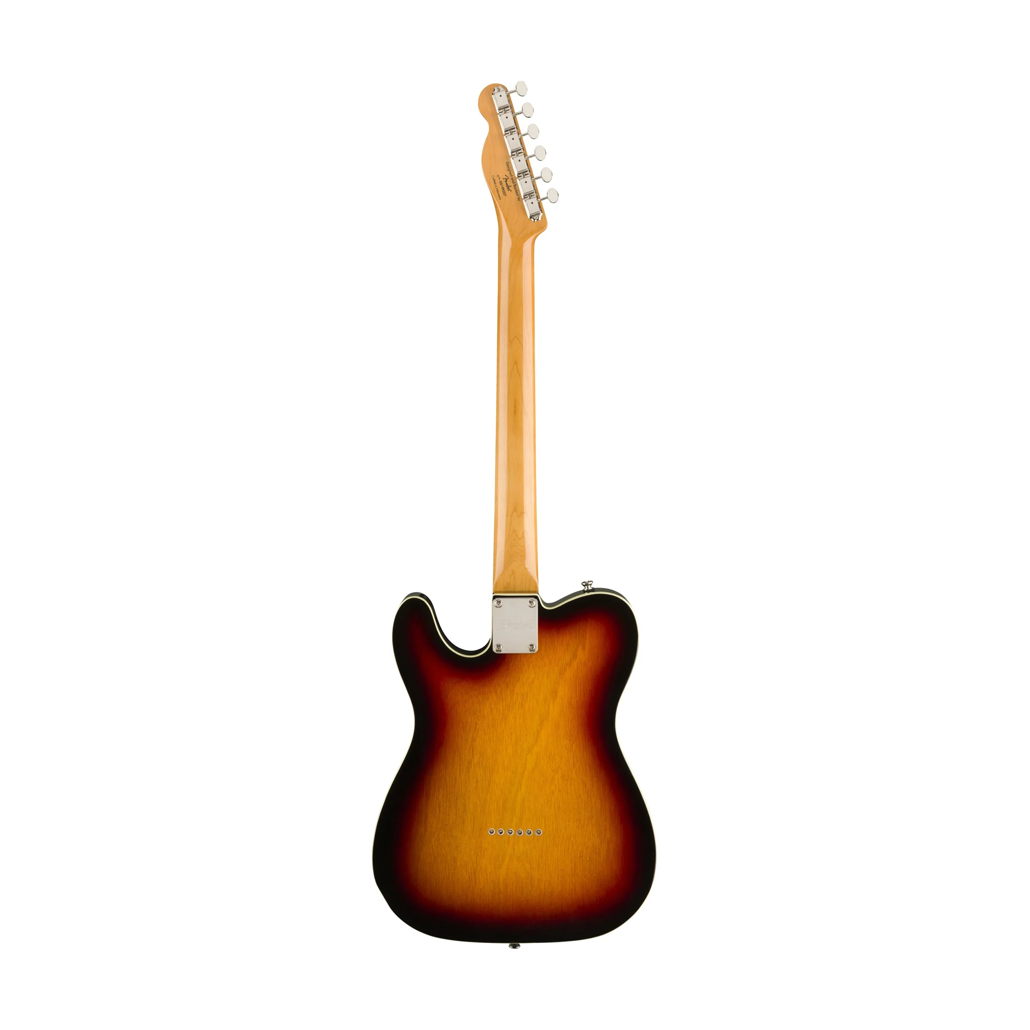 Squier Classic Vibe 60s Custom Telecaster Electric Guitar, Laurel FB, 3-Tone Sunburst - Image 2
