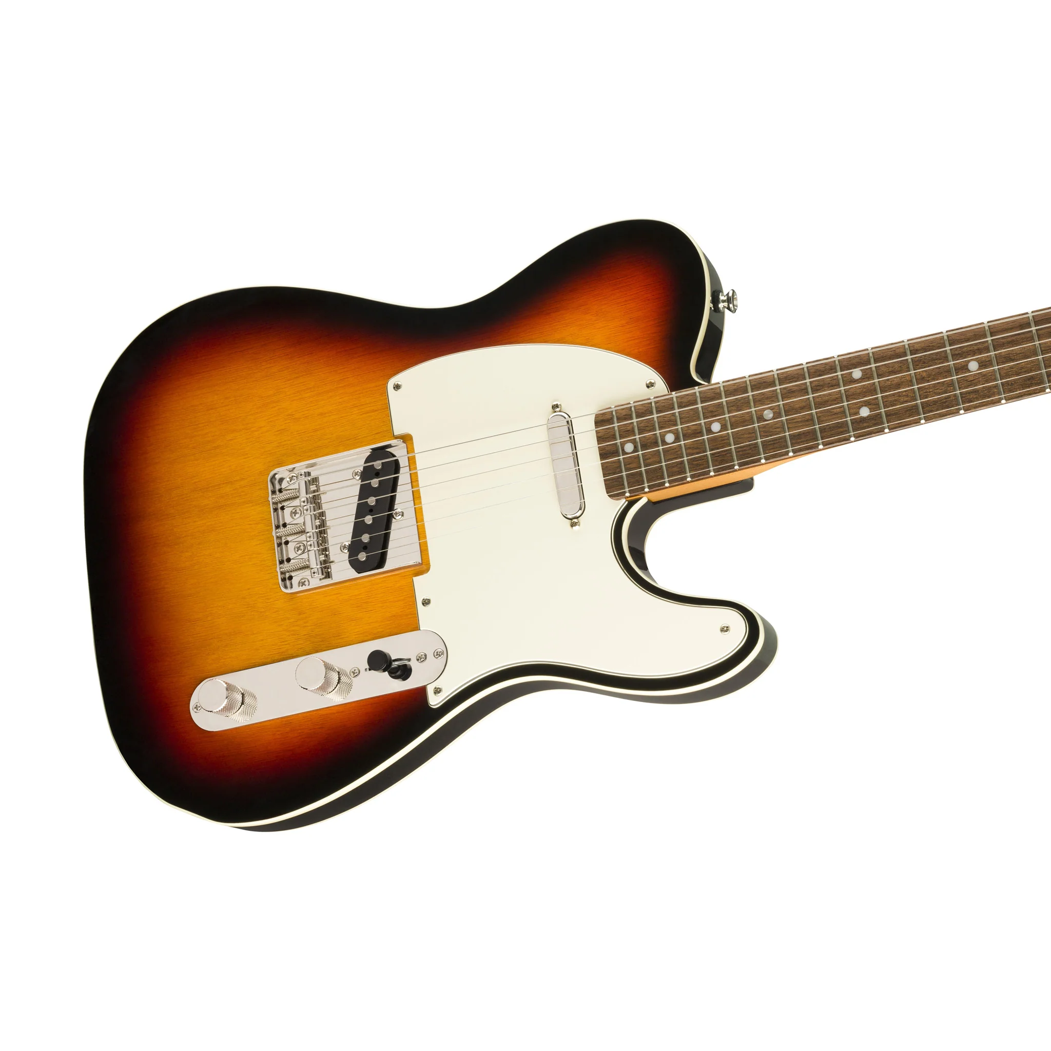 Squier Classic Vibe 60s Custom Telecaster Electric Guitar, Laurel FB, 3-Tone Sunburst - Image 3