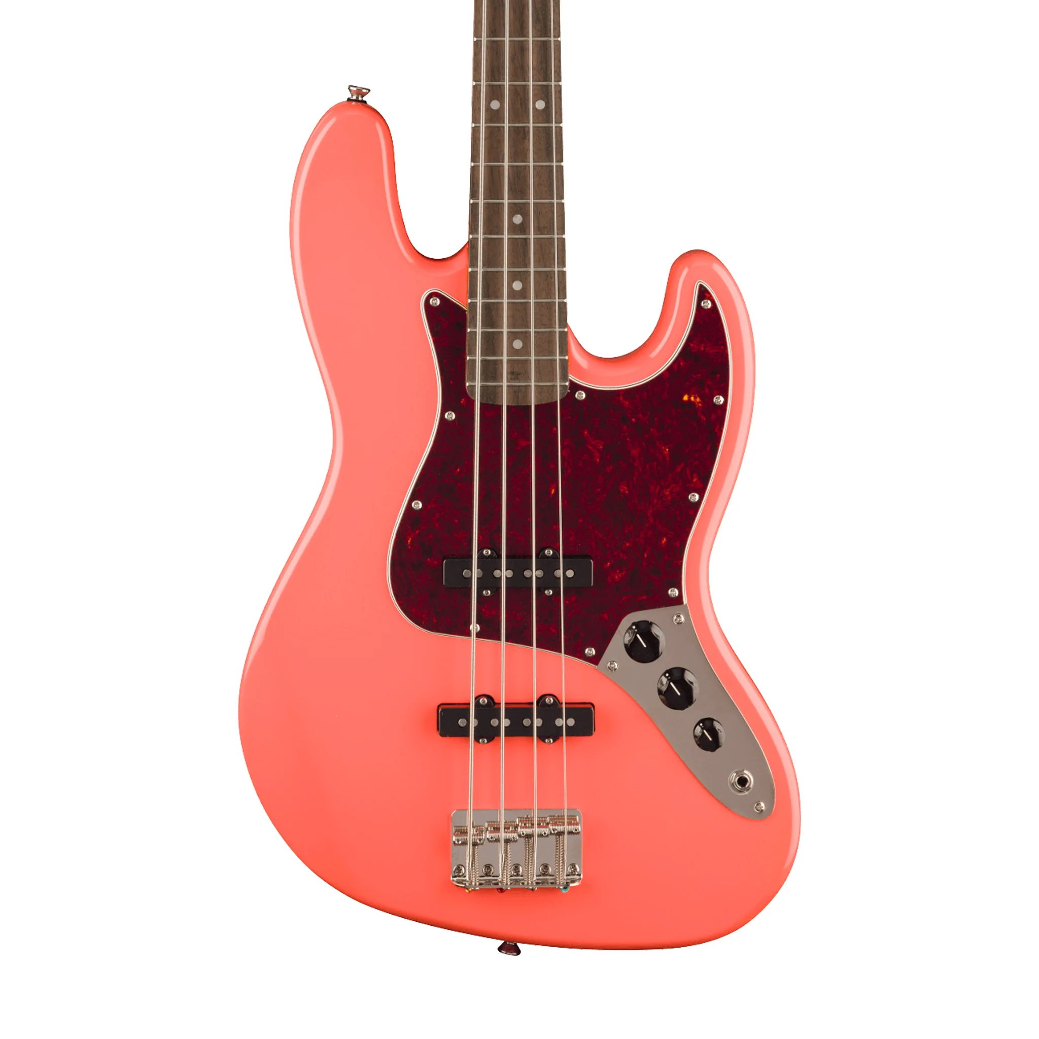 Squier Classic Vibe 60s Jazz Bass Guitar, Laurel FB, Tahitian Coral - Image 3