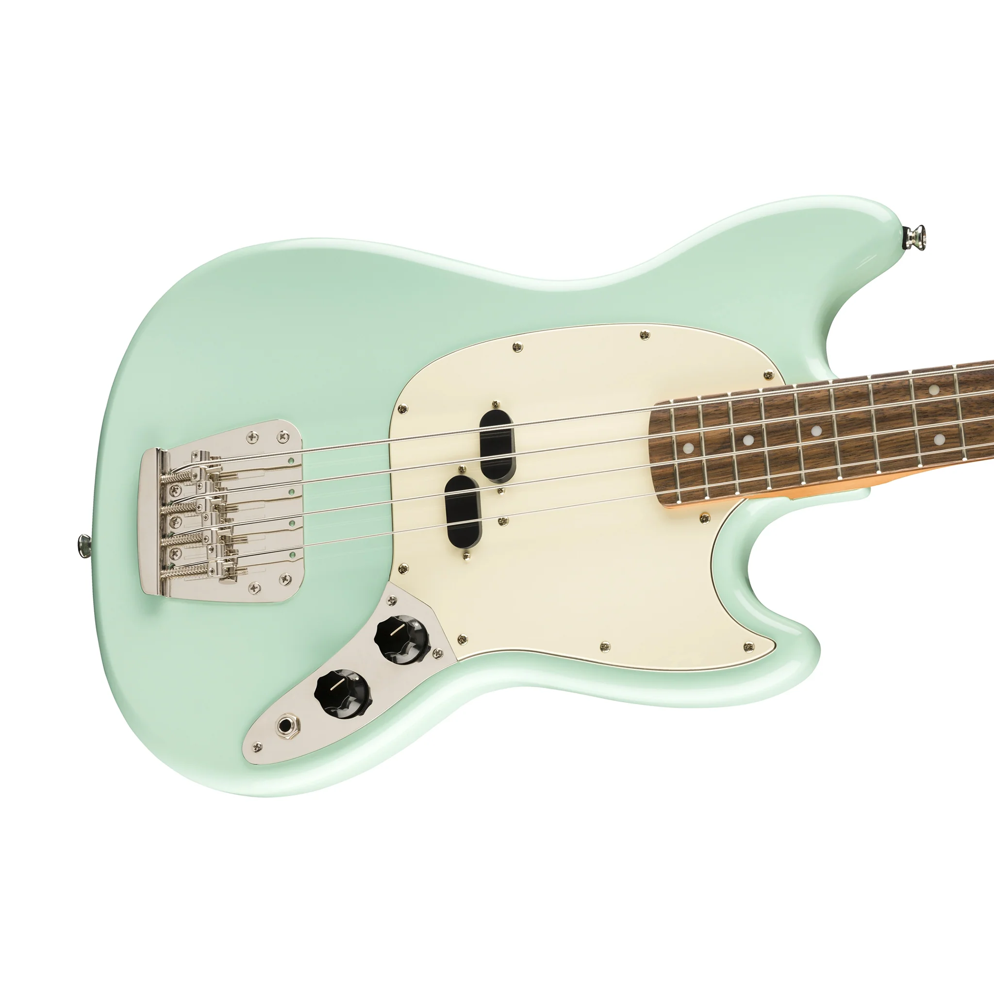Squier Classic Vibe 60s Mustang Bass Guitar, Laurel FB, Seafoam Green - Image 3