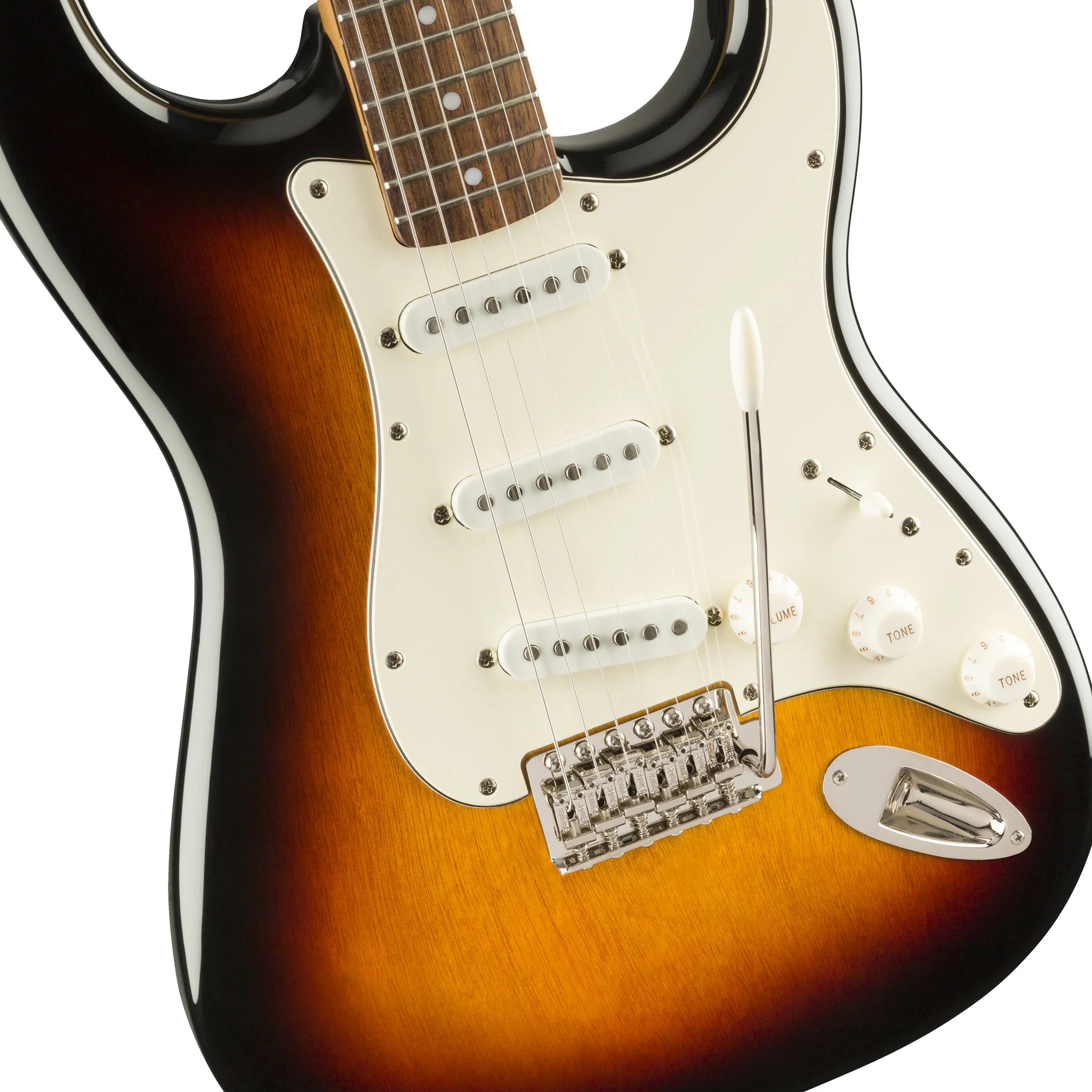 Squier Classic Vibe 60s Stratocaster Electric Guitar, Laurel FB, 3-Tone Sunburst - Image 4