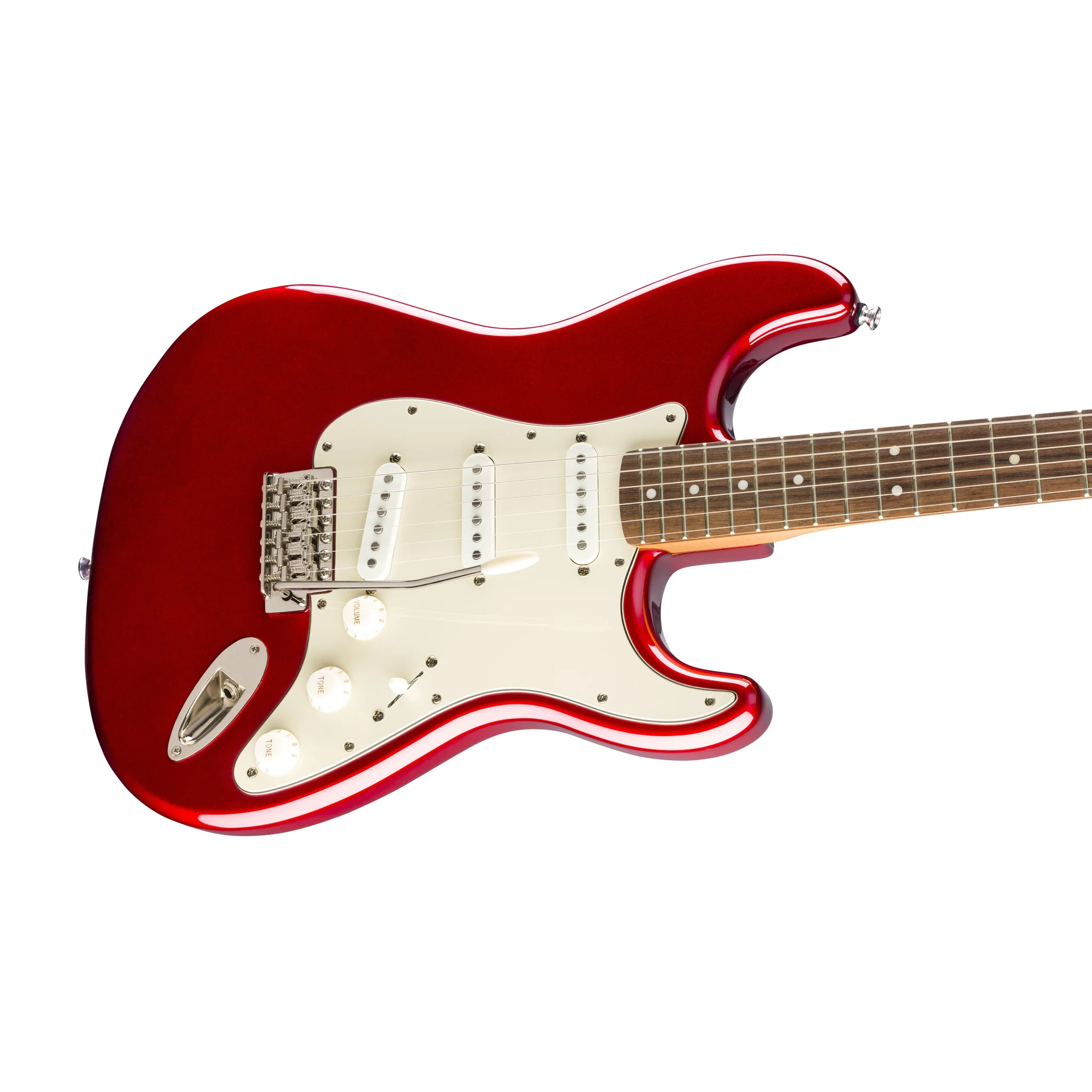 Squier Classic Vibe 60s Stratocaster Electric Guitar, Laurel FB, Candy Apple Red - Image 3