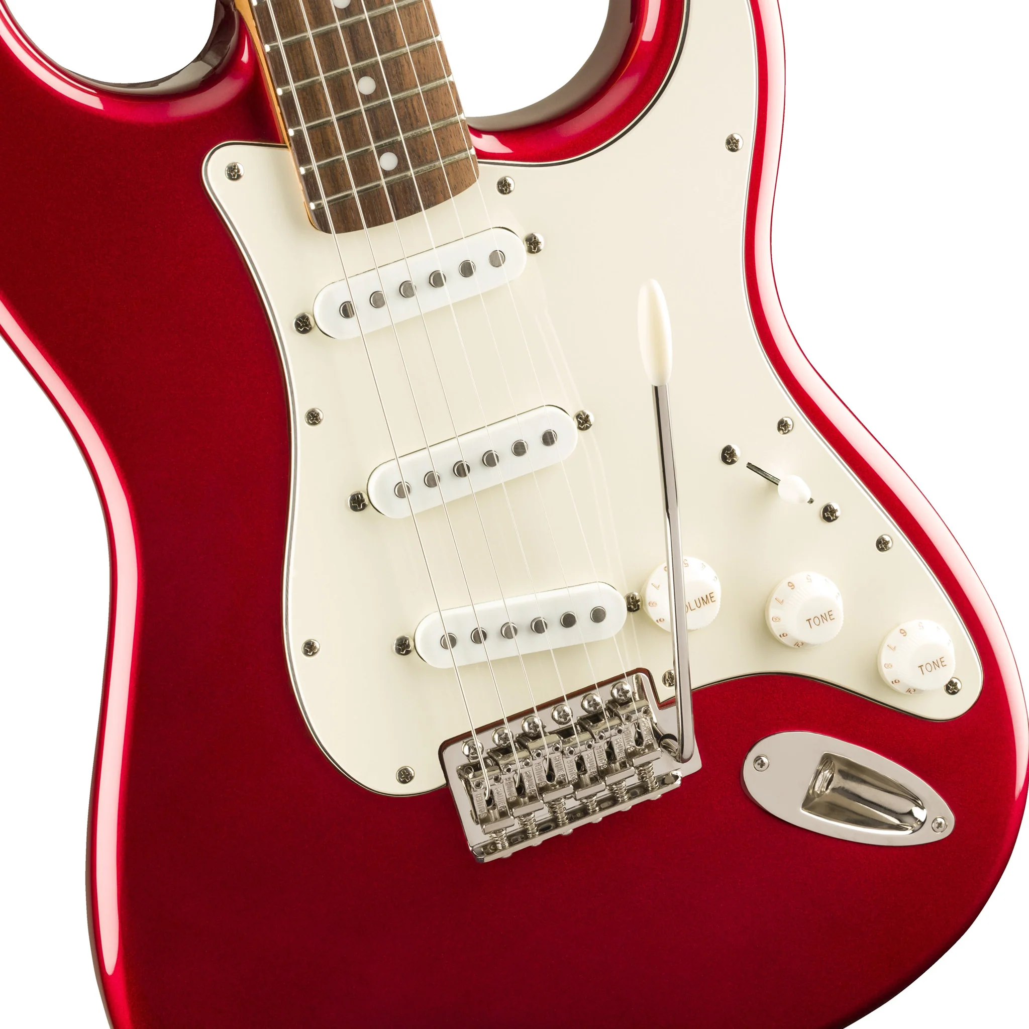 Squier Classic Vibe 60s Stratocaster Electric Guitar, Laurel FB, Candy Apple Red - Image 4