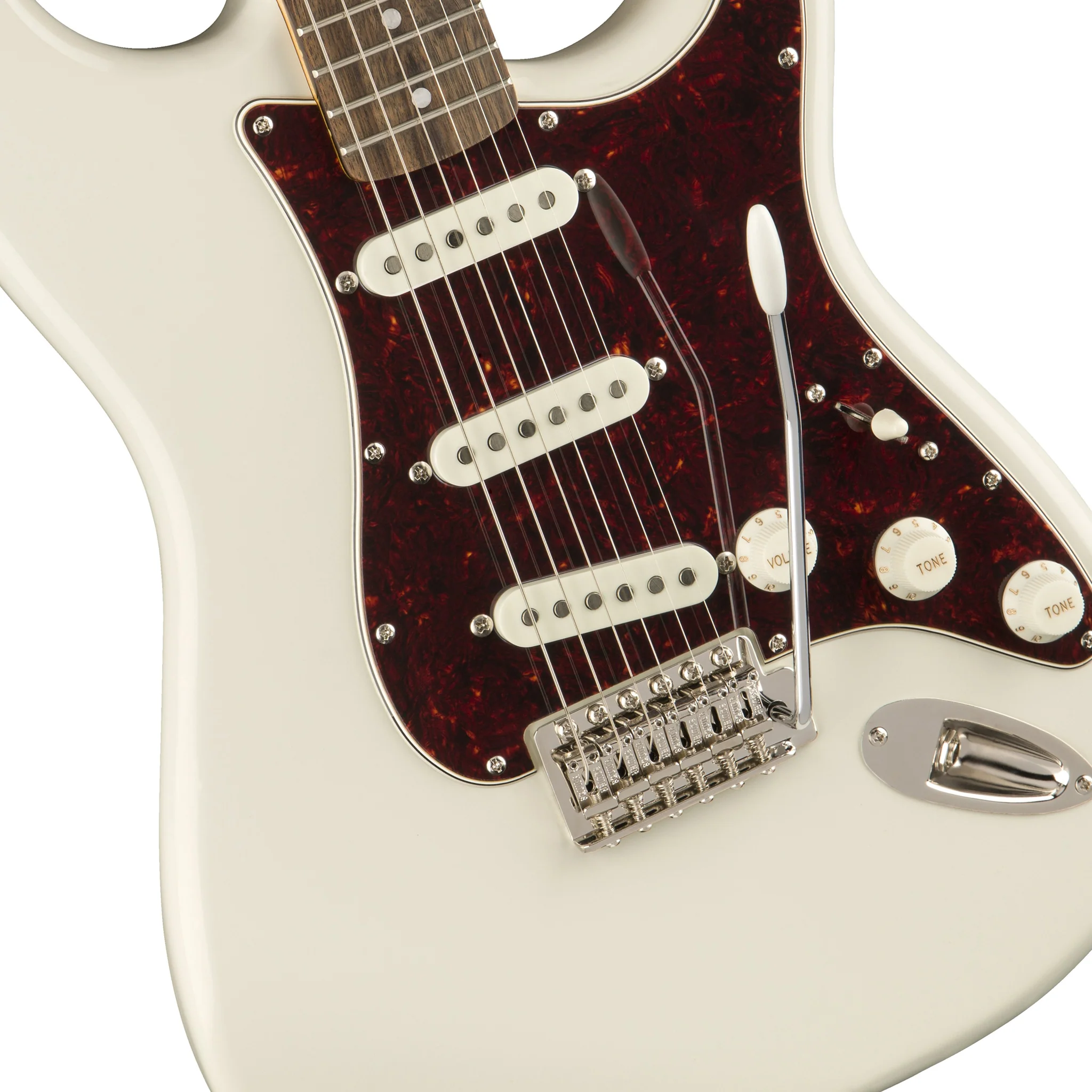 Squier Classic Vibe 70s Stratocaster Electric Guitar, Laurel FB, Olympic White - Image 4