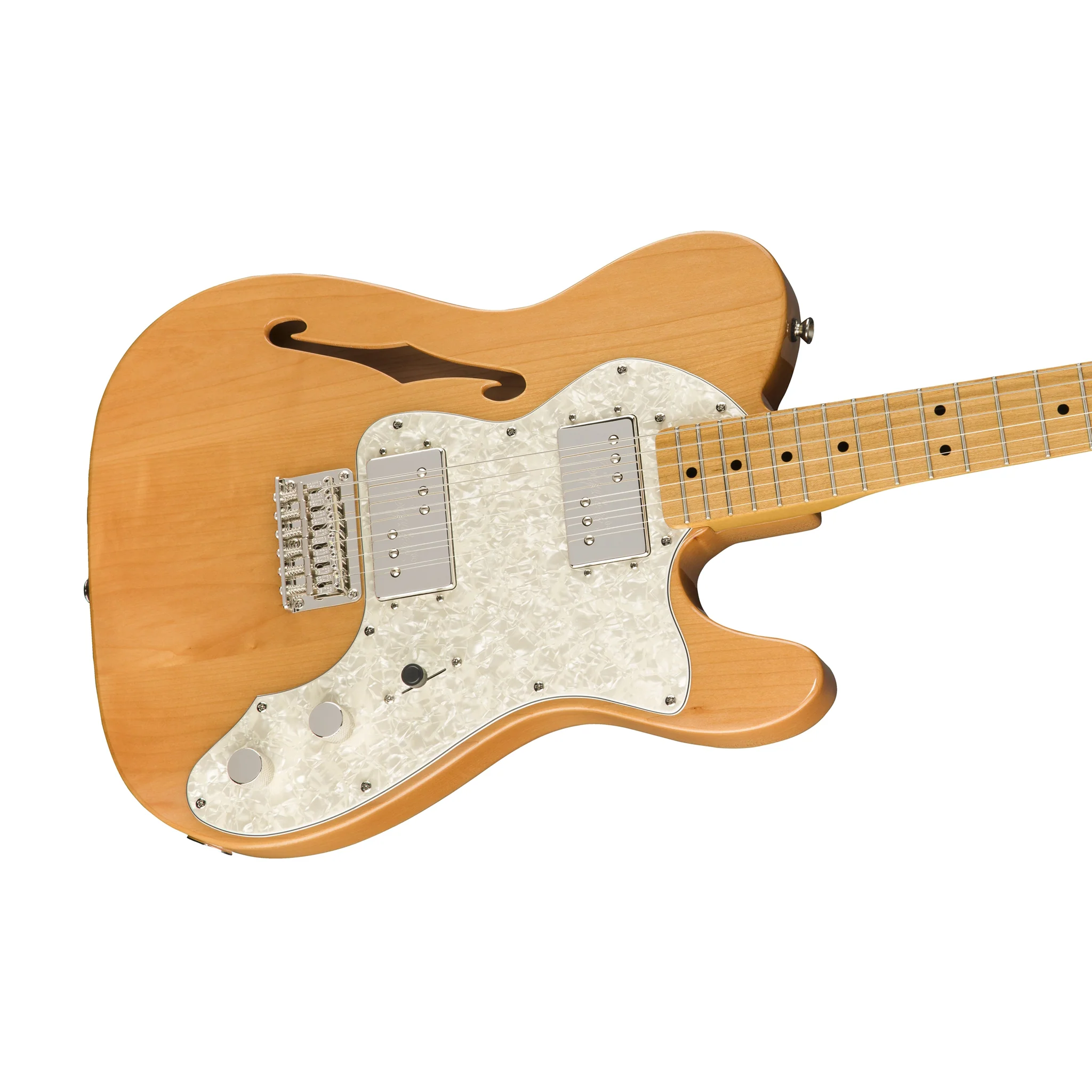 Squier Classic Vibe 70s Telecaster Thinline Electric Guitar, Maple FB, Natural - Image 3