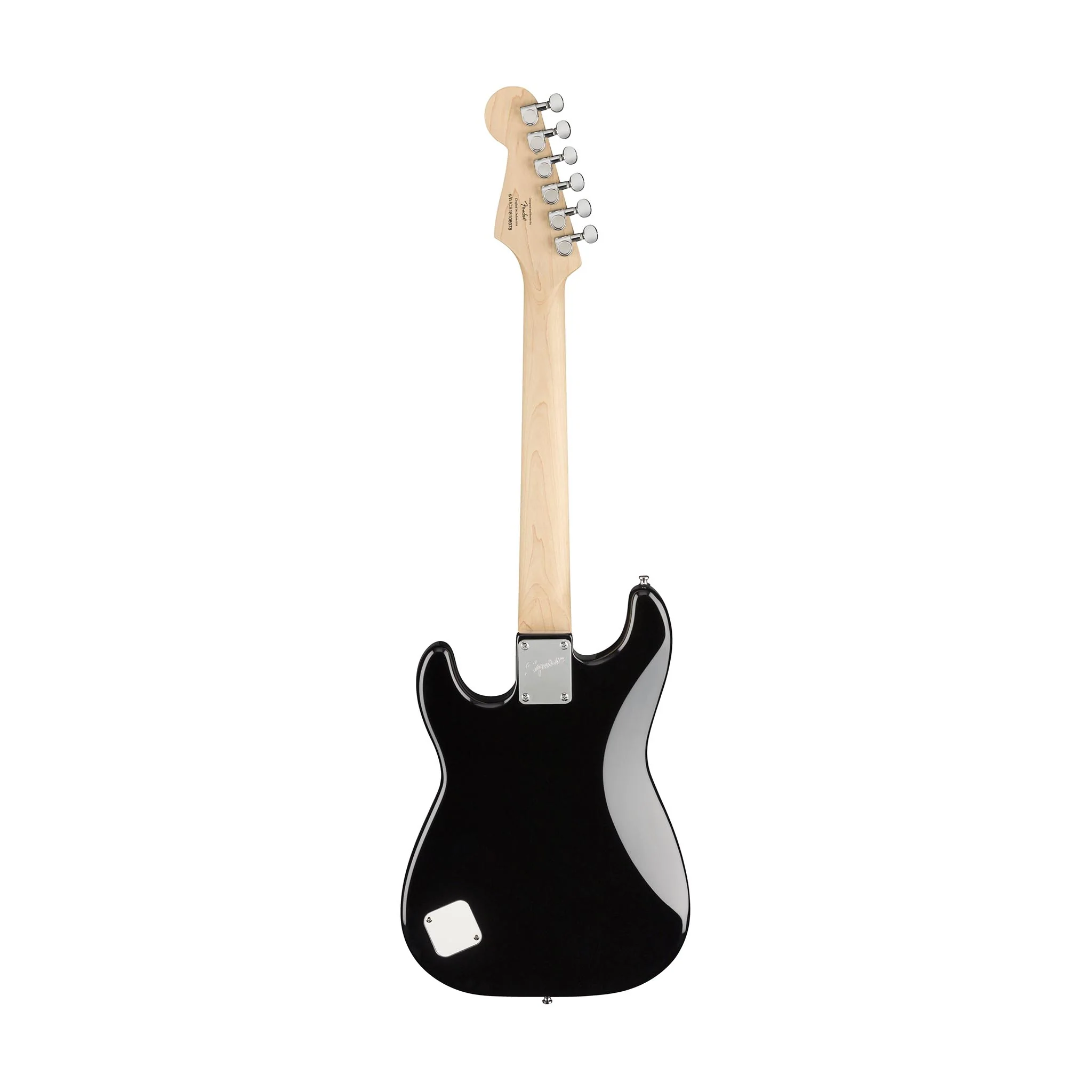 Squier Mini Stratocaster Electric Guitar, Laurel FB, Black - Image 2