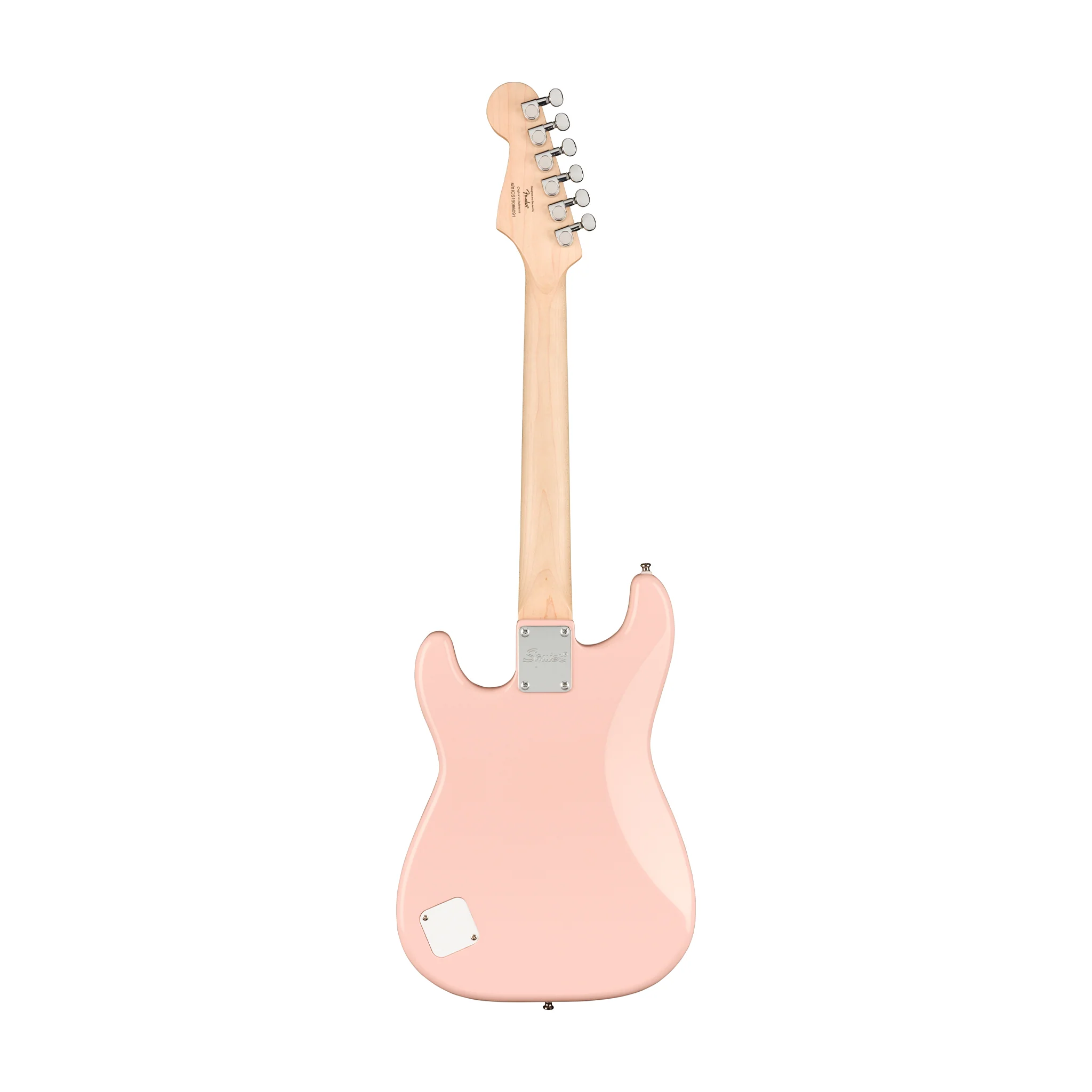 Squier Mini Stratocaster Electric Guitar, Laurel FB, Shell Pink - Image 2