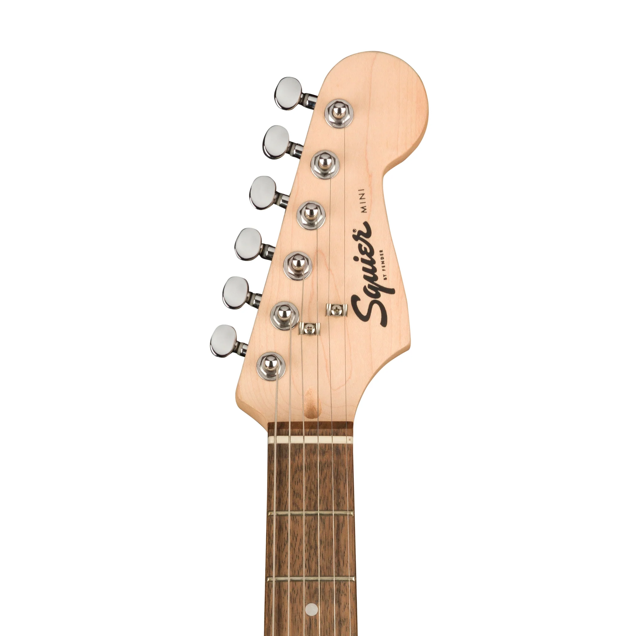 Squier Mini Stratocaster Electric Guitar, Laurel FB, Shell Pink - Image 4