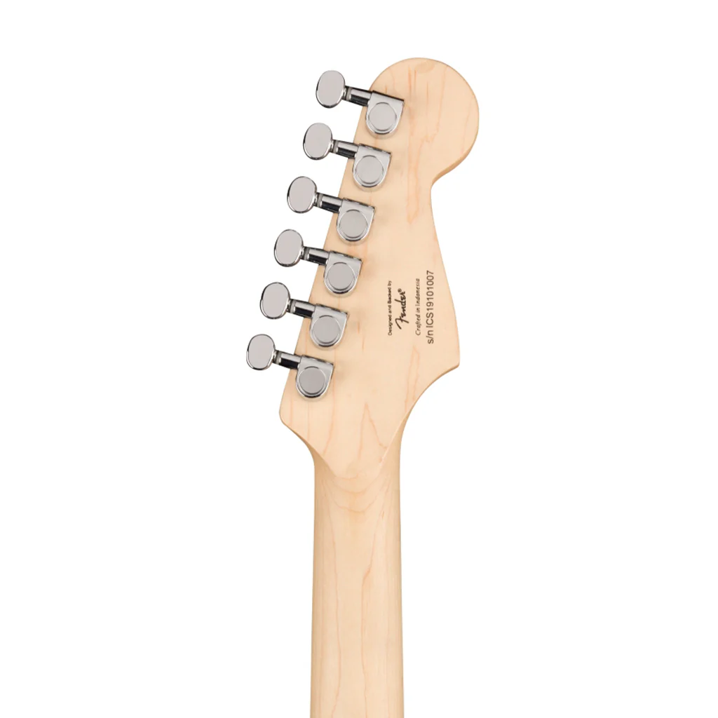 Squier Mini Stratocaster Left-Handed Electric Guitar, Laurel FB, Black - Image 7