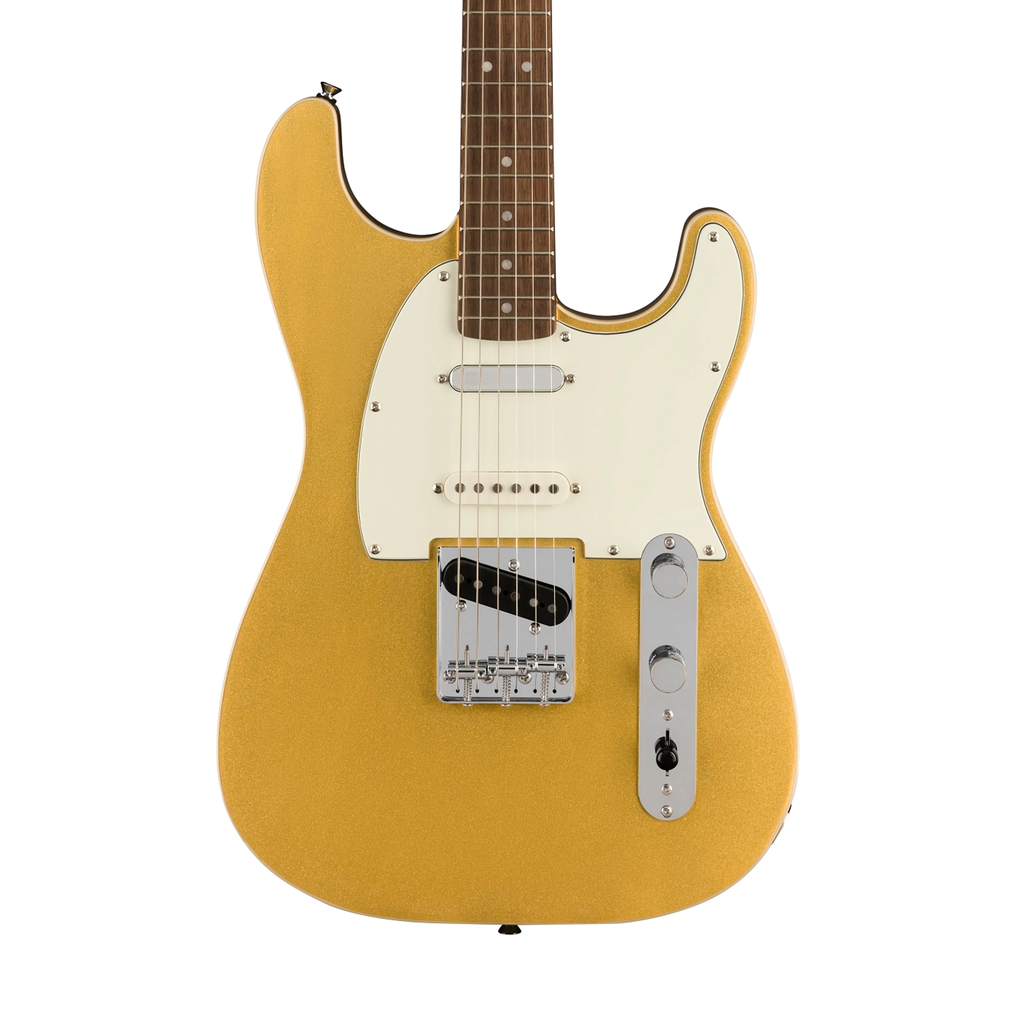 Squier Paranormal Custom Nashville Stratocaster Electric Guitar, Laurel FB, Aztec Gold - Image 3