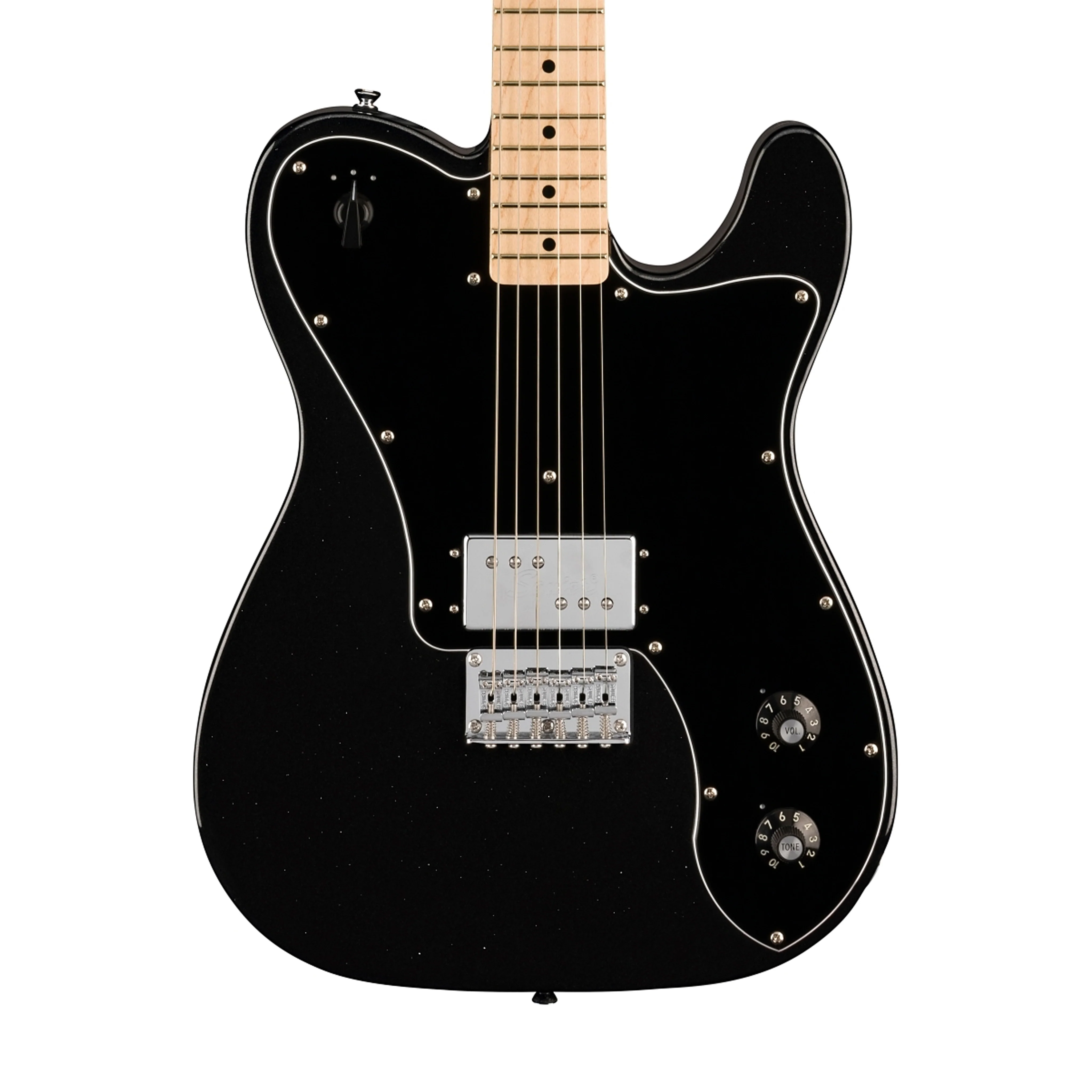 Squier Paranormal Esquire Deluxe Electric Guitar, Maple FB, Metallic Black - Image 3