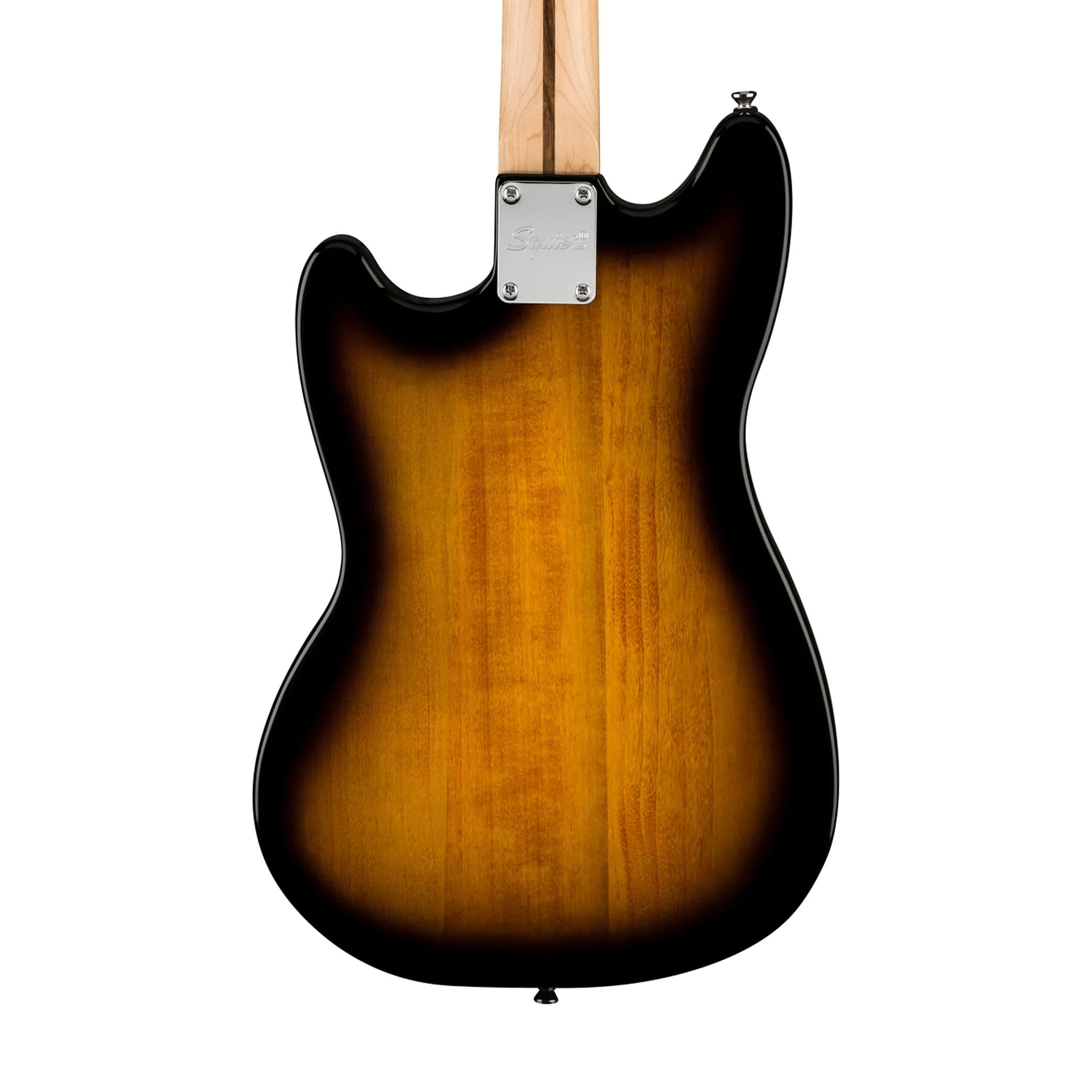 Squier Sonic Mustang Electric Guitar w/White Pickguard, Maple FB, 2-Color Sunburst - Image 4