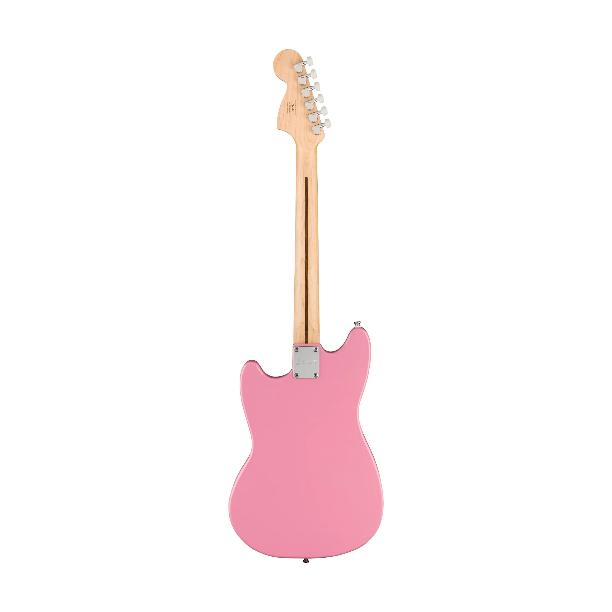 Squier Sonic Mustang HH Electric Guitar w/White Pickguard, Maple FB, Flash Pink - Image 2