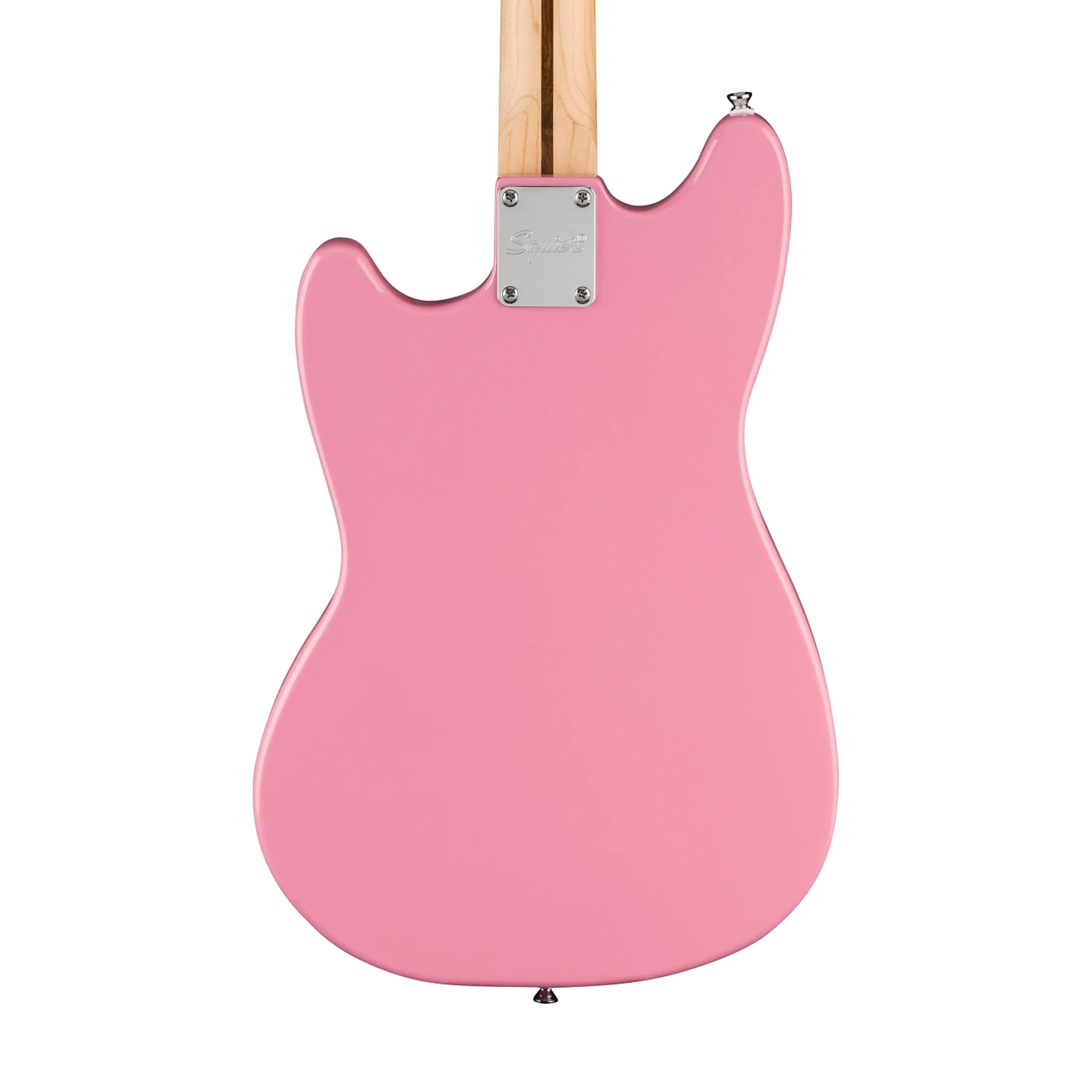 Squier Sonic Mustang HH Electric Guitar w/White Pickguard, Maple FB, Flash Pink - Image 4