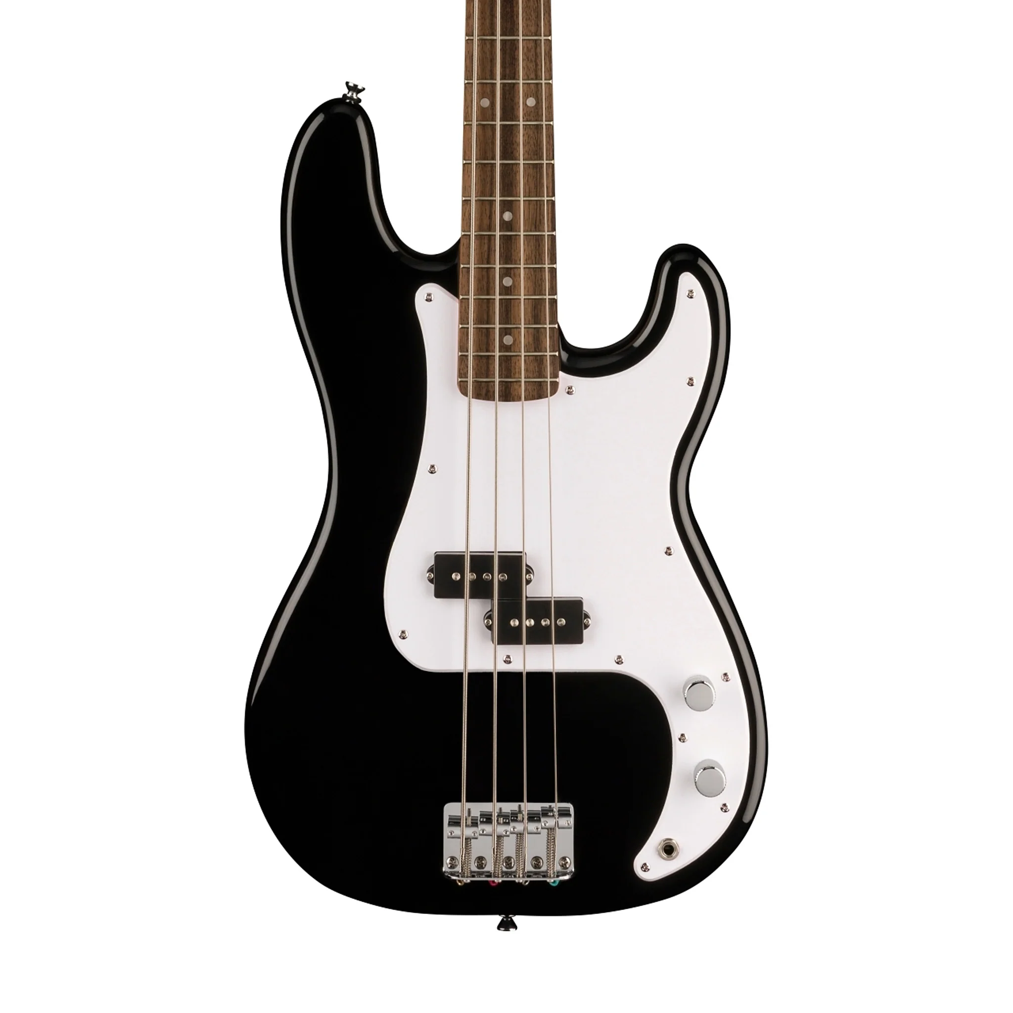 Squier Sonic Precision Bass Guitar w/White Pickguard, Laurel FB, Black - Image 3