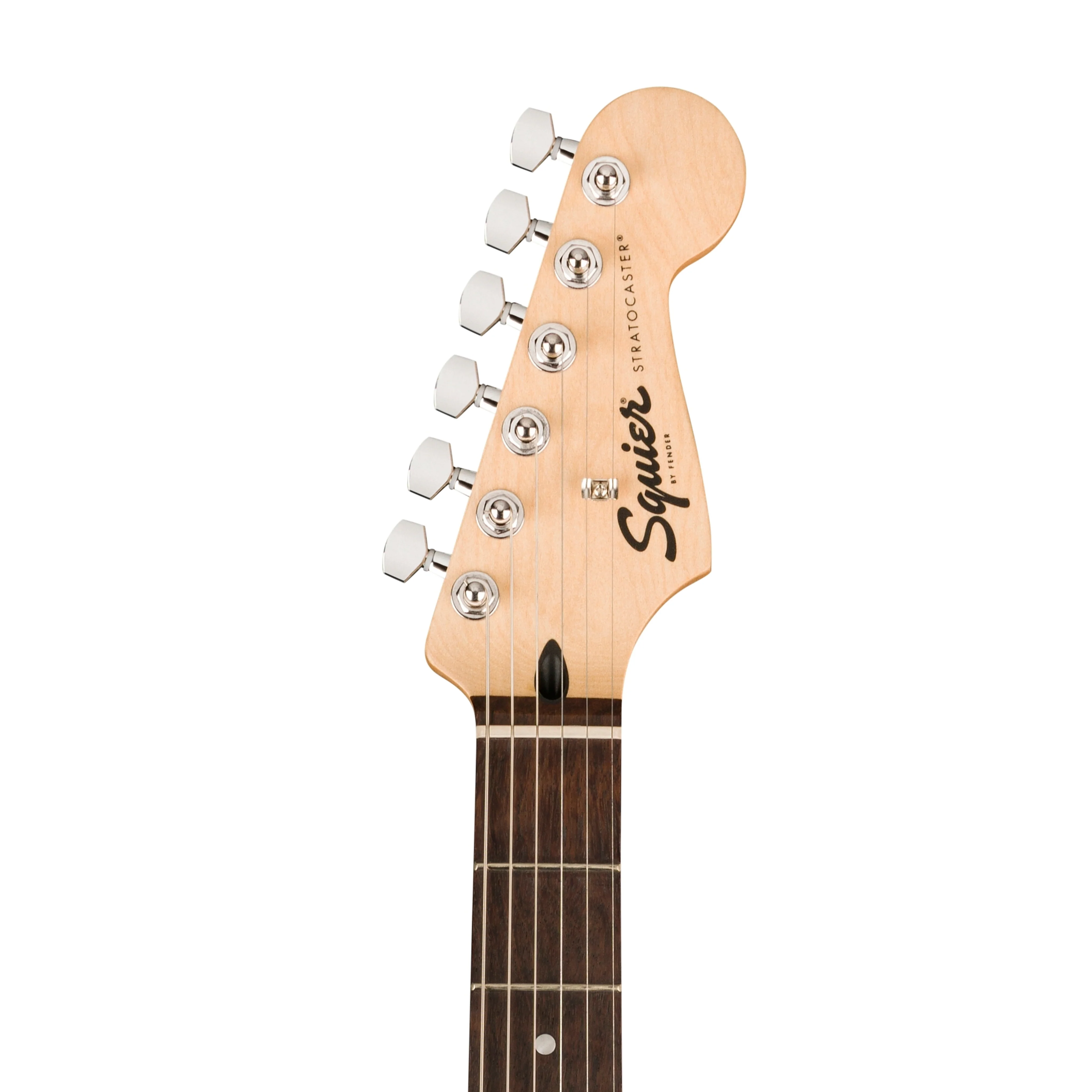 Squier Sonic Stratocaster Electric Guitar w/White Pickguard, Laurel FB, Ultraviolet - Image 4
