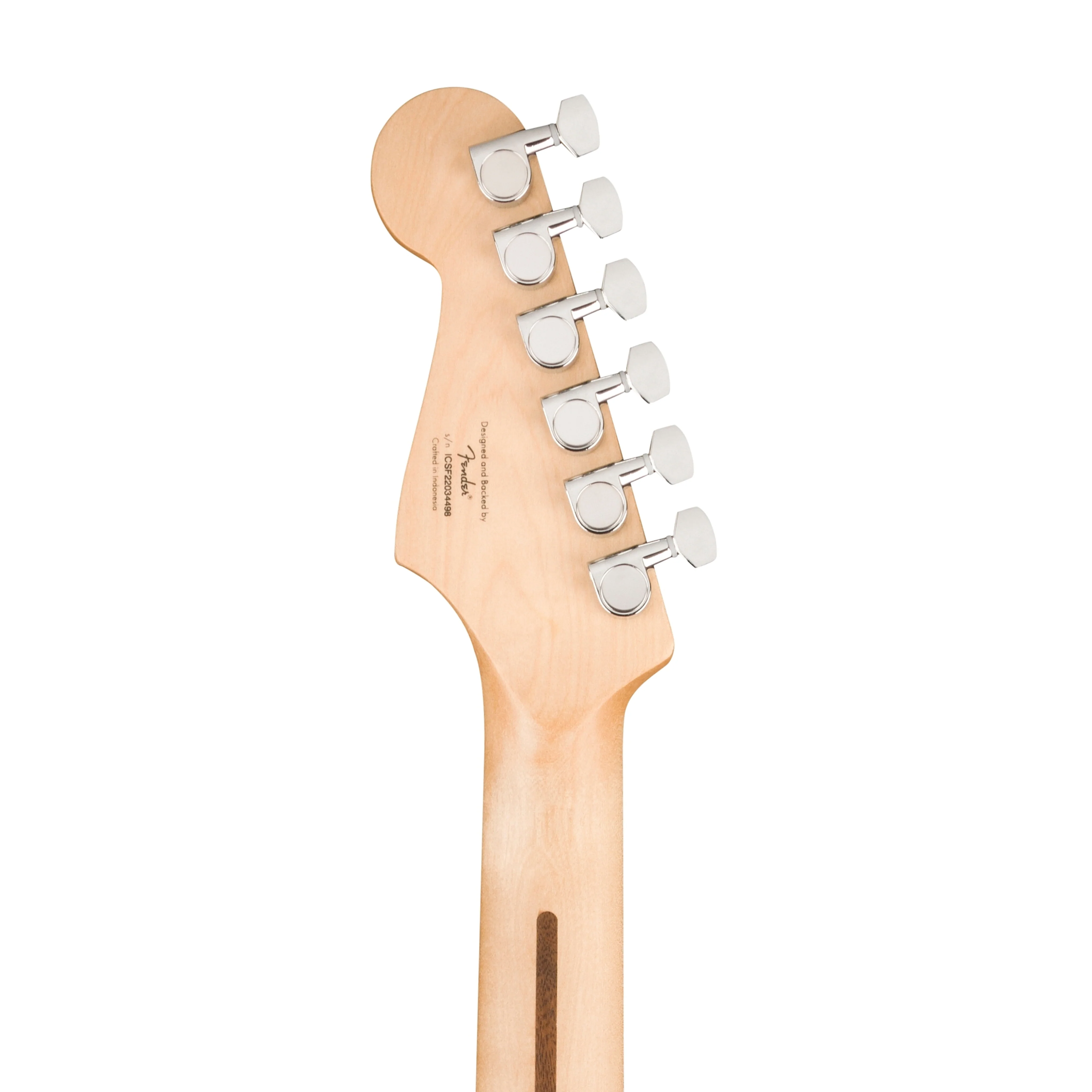Squier Sonic Stratocaster Electric Guitar w/White Pickguard, Laurel FB, Ultraviolet - Image 5