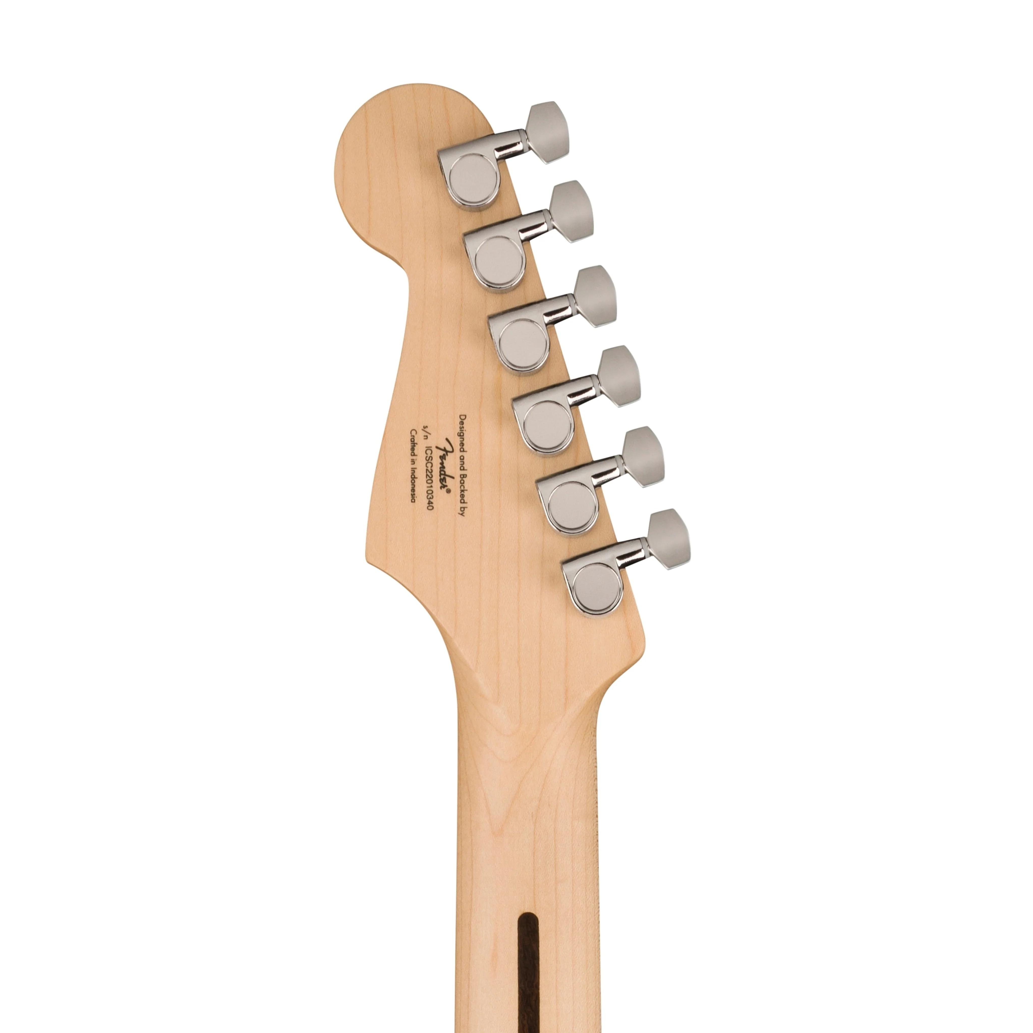 Squier Sonic Stratocaster Electric Guitar w/White Pickguard, Maple FB, 2-Color Sunburst - Image 5
