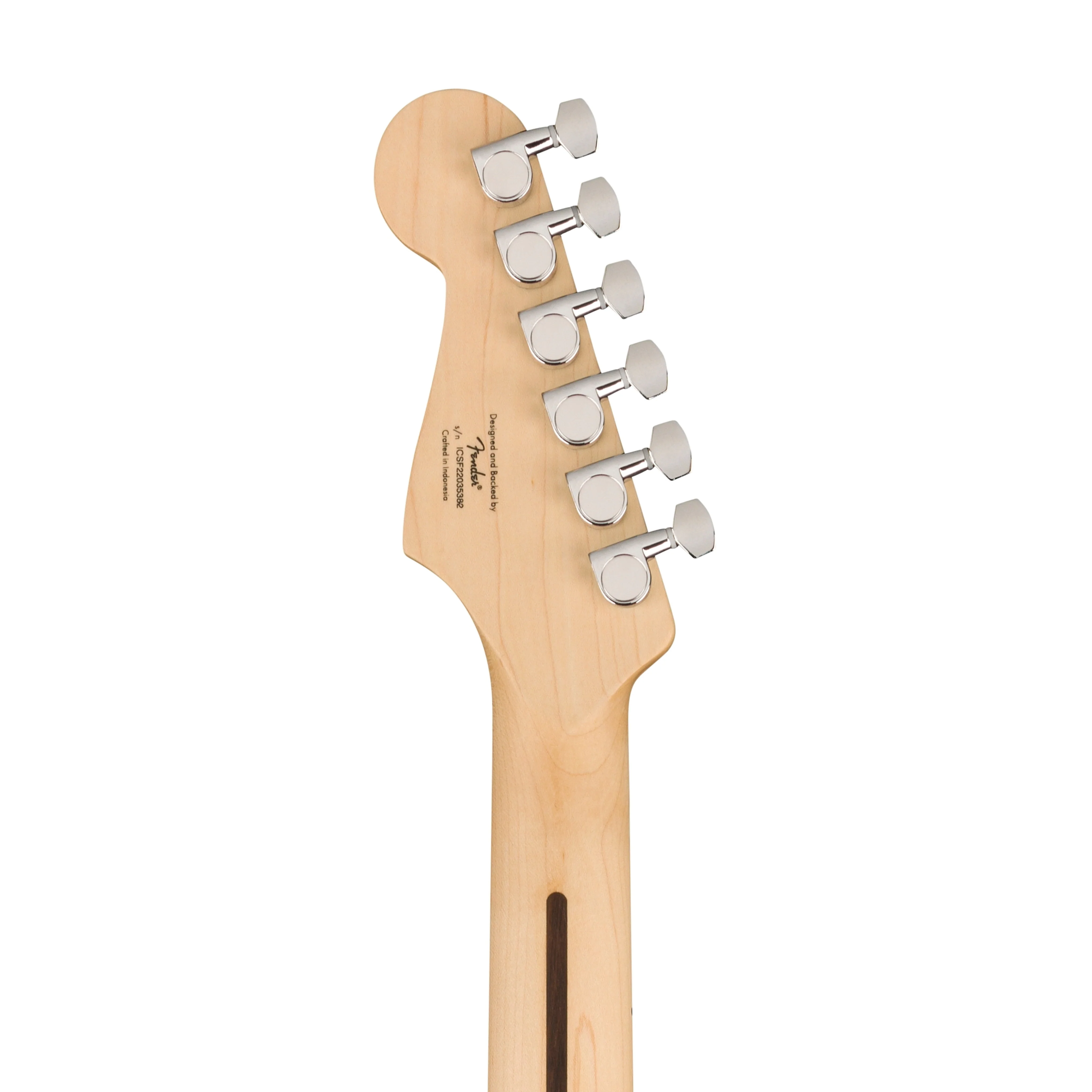 Squier Sonic Stratocaster Electric Guitar w/White Pickguard, Maple FB, Black - Image 5