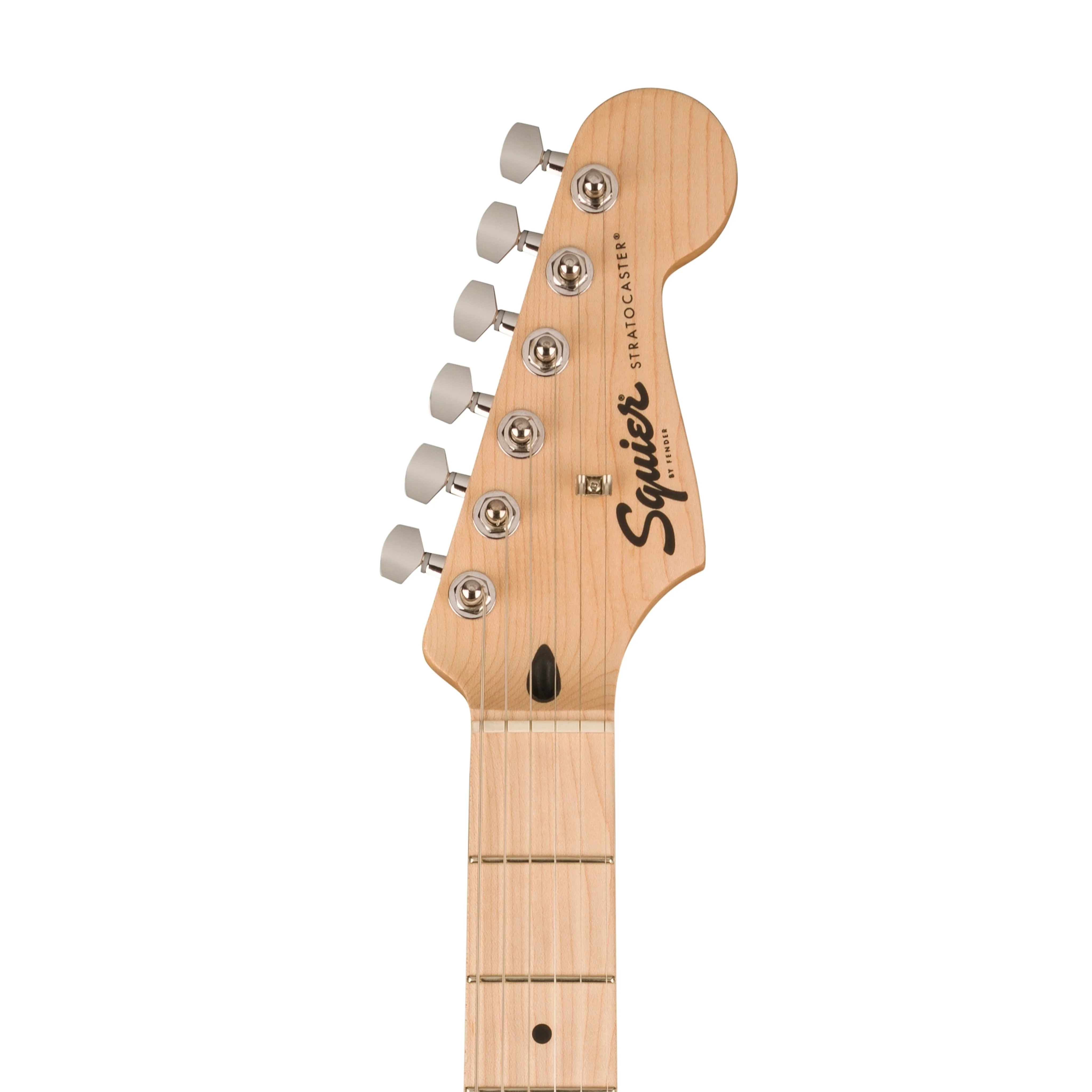 Squier Sonic Stratocaster HSS Electric Guitar w/Black Pickguard, Maple FB, Black - Image 4