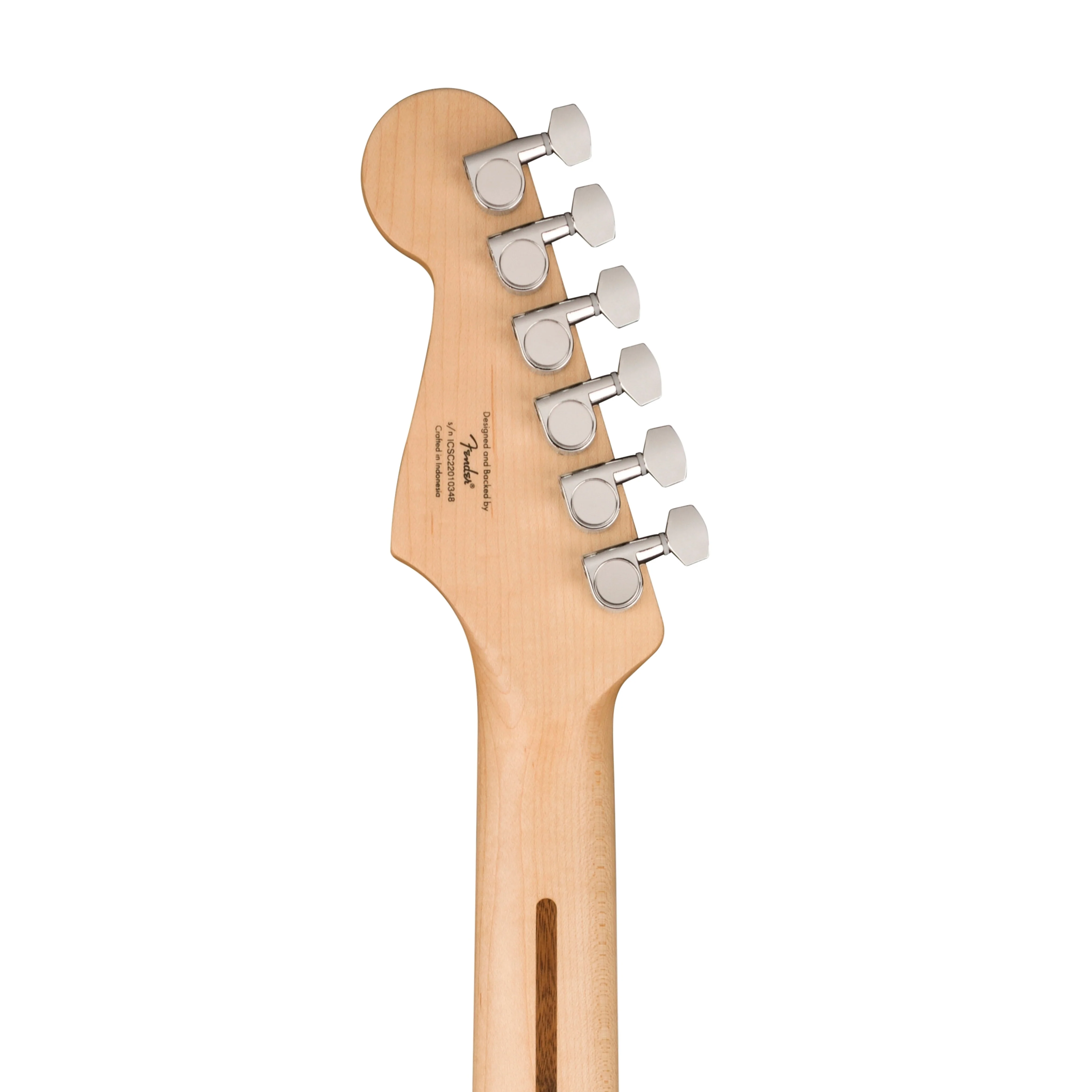 Squier Sonic Stratocaster HSS Electric Guitar w/White Pickguard, Maple FB, Tahitian Coral - Image 5