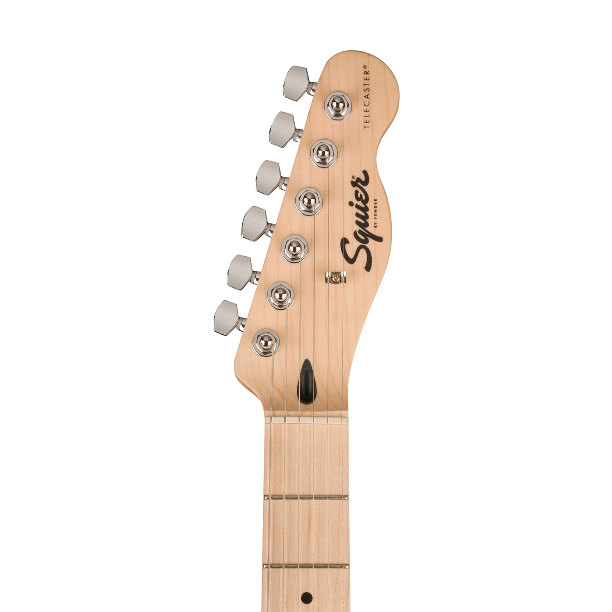 Squier Sonic Telecaster Electric Guitar w/White Pickguard, Maple FB, Black - Image 6